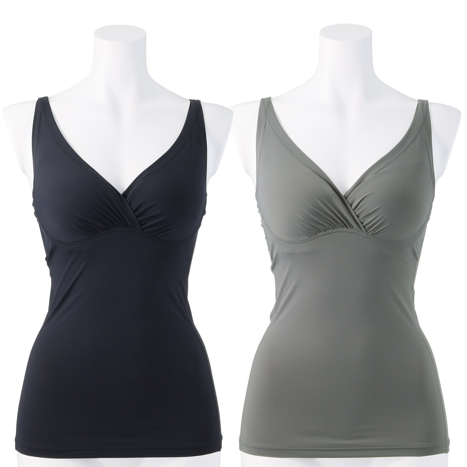 きれいになろう！ 静電気防止加工 しっかりホールド ワイヤーで美バストメイク ブラキャミ２枚セット