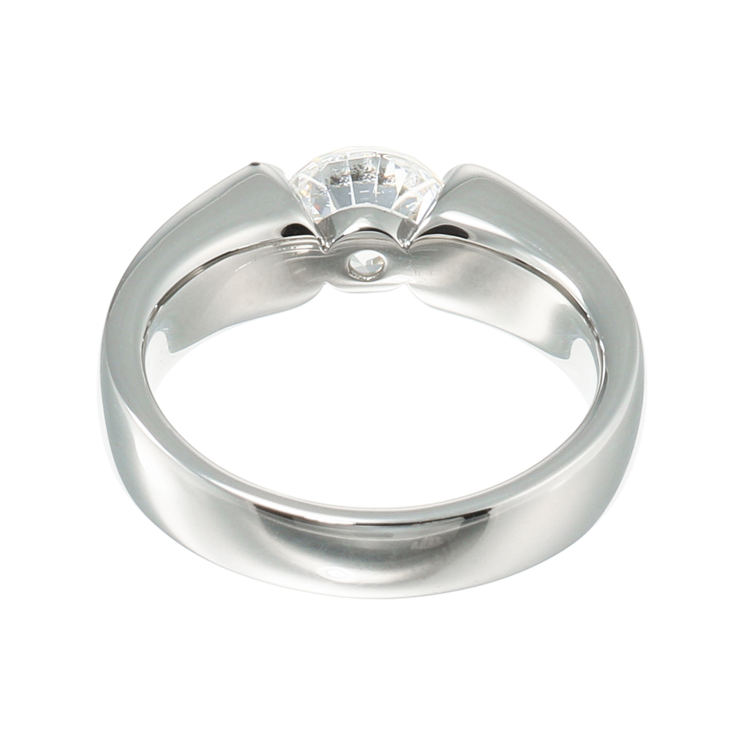 ステングレイス サージカルステンレス プレシオサ社製ＣＺ テンションセッティング風 ソリティアリング