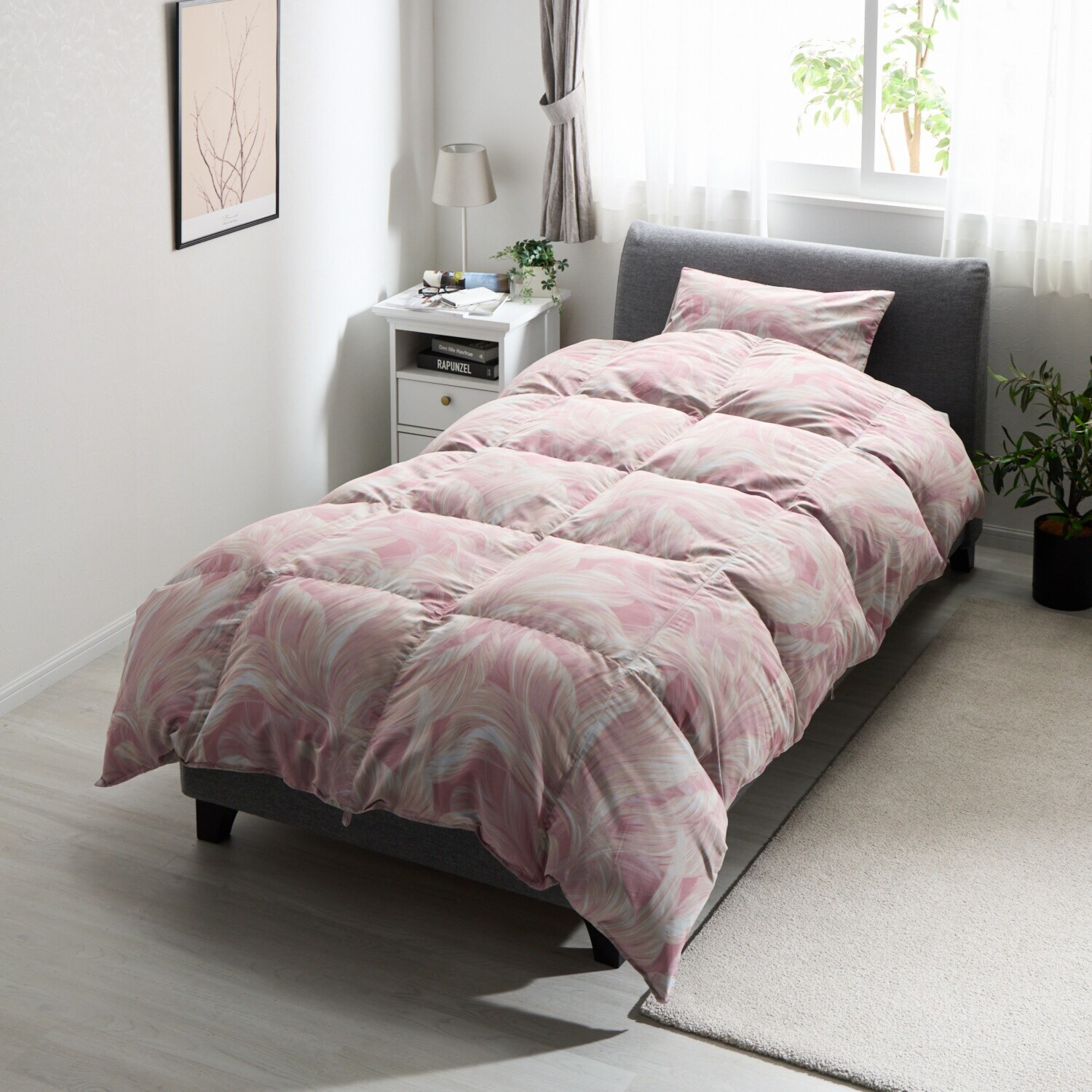 抜群の暖かさ！日本製！ ホワイトダウン 蓄熱羽毛掛けふとん ＜ダブル＞