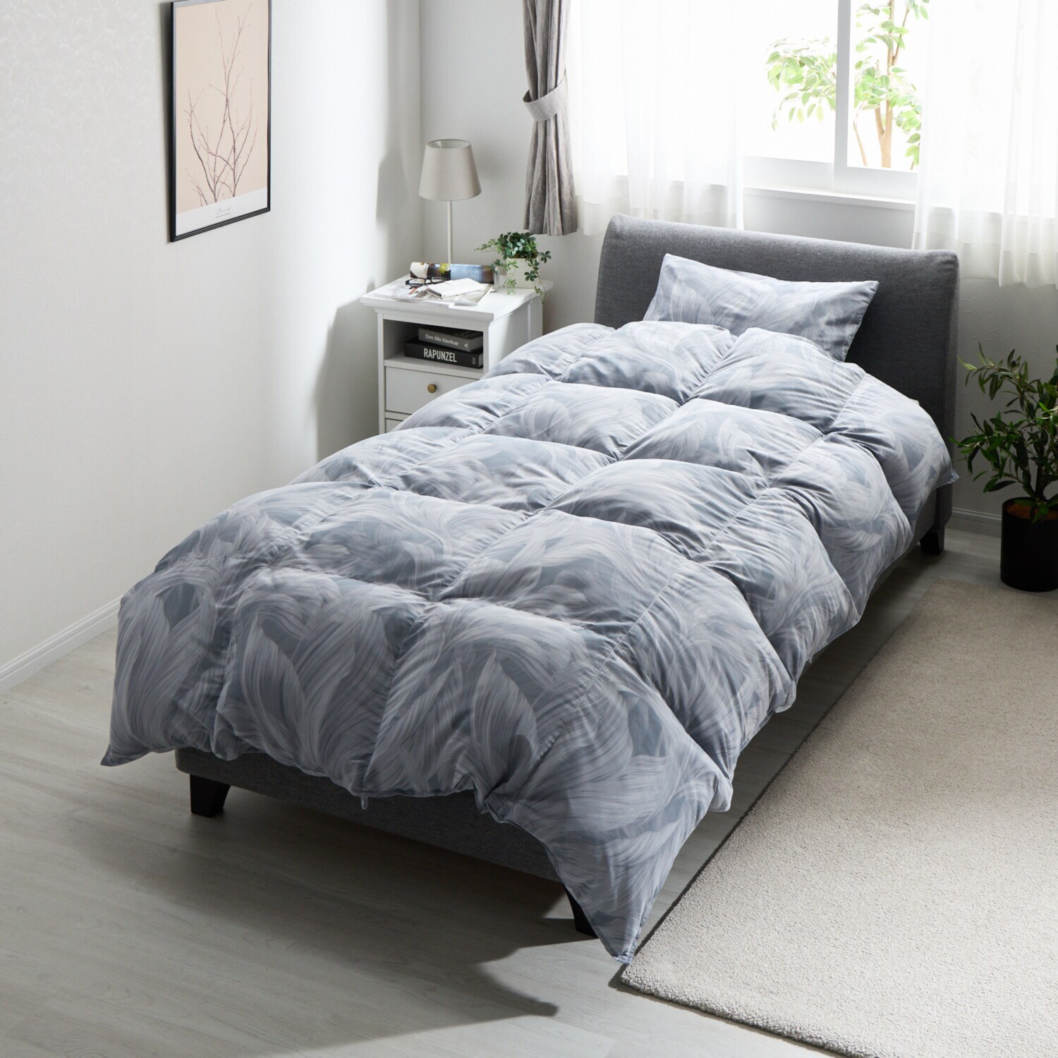 抜群の暖かさ！日本製！ ホワイトダウン 蓄熱羽毛掛けふとん ＜ダブル＞