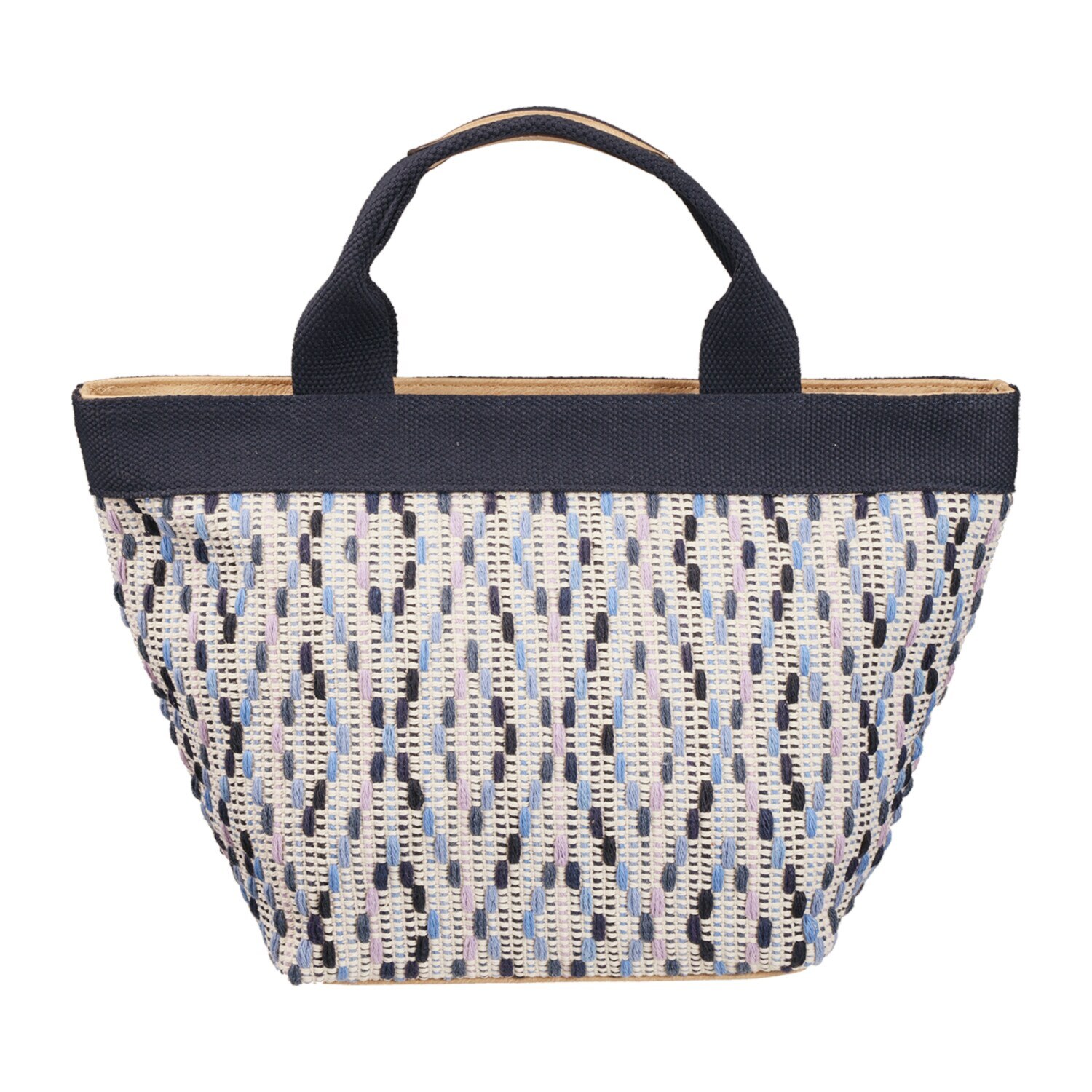 ラルジュ 天ファスナー ジャガード トートバッグ