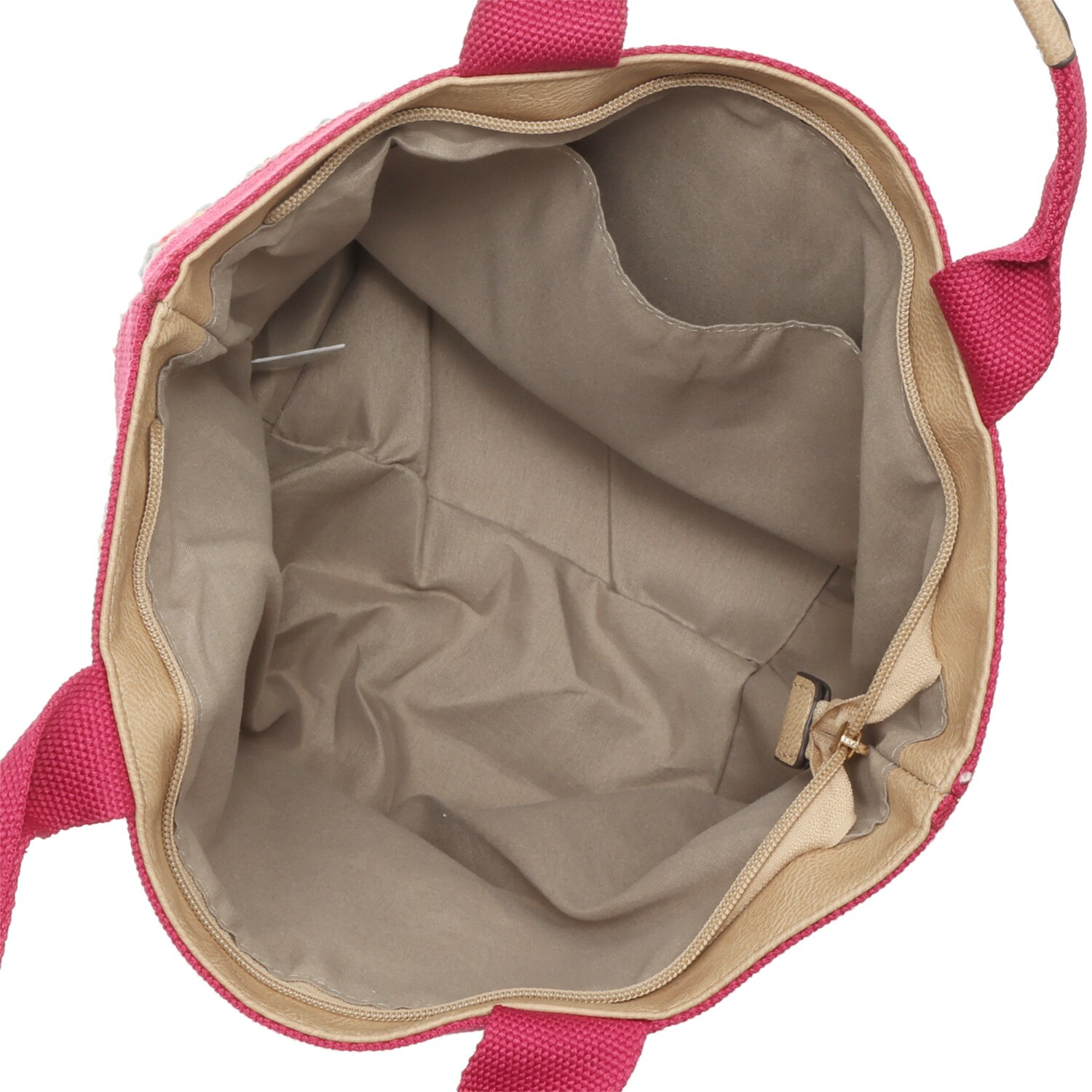 ラルジュ 天ファスナー ジャガード トートバッグ