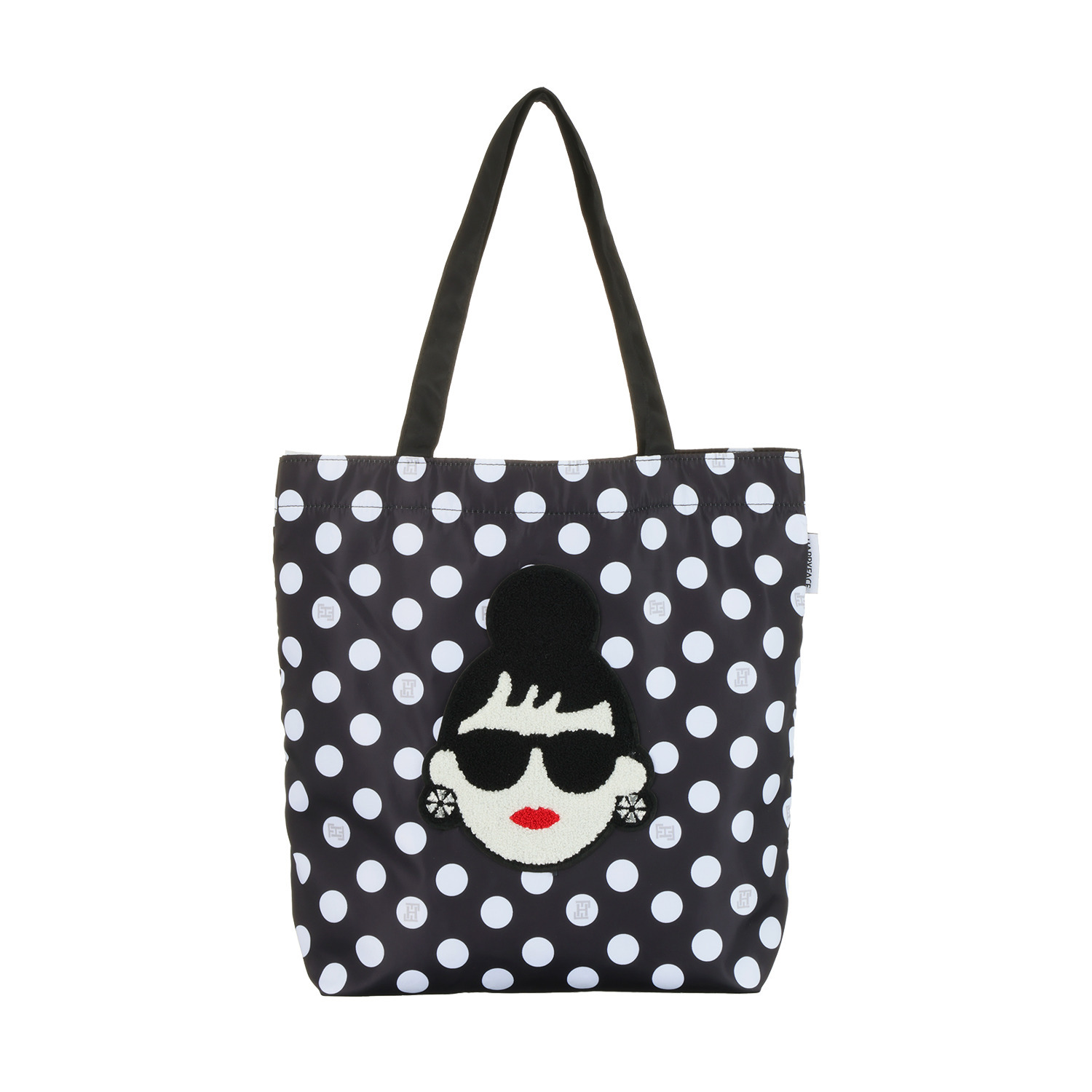 ＜フェイス＞ はっ水 ハッピーフェイス レディーエマ 相良刺しゅう トートバッグ 