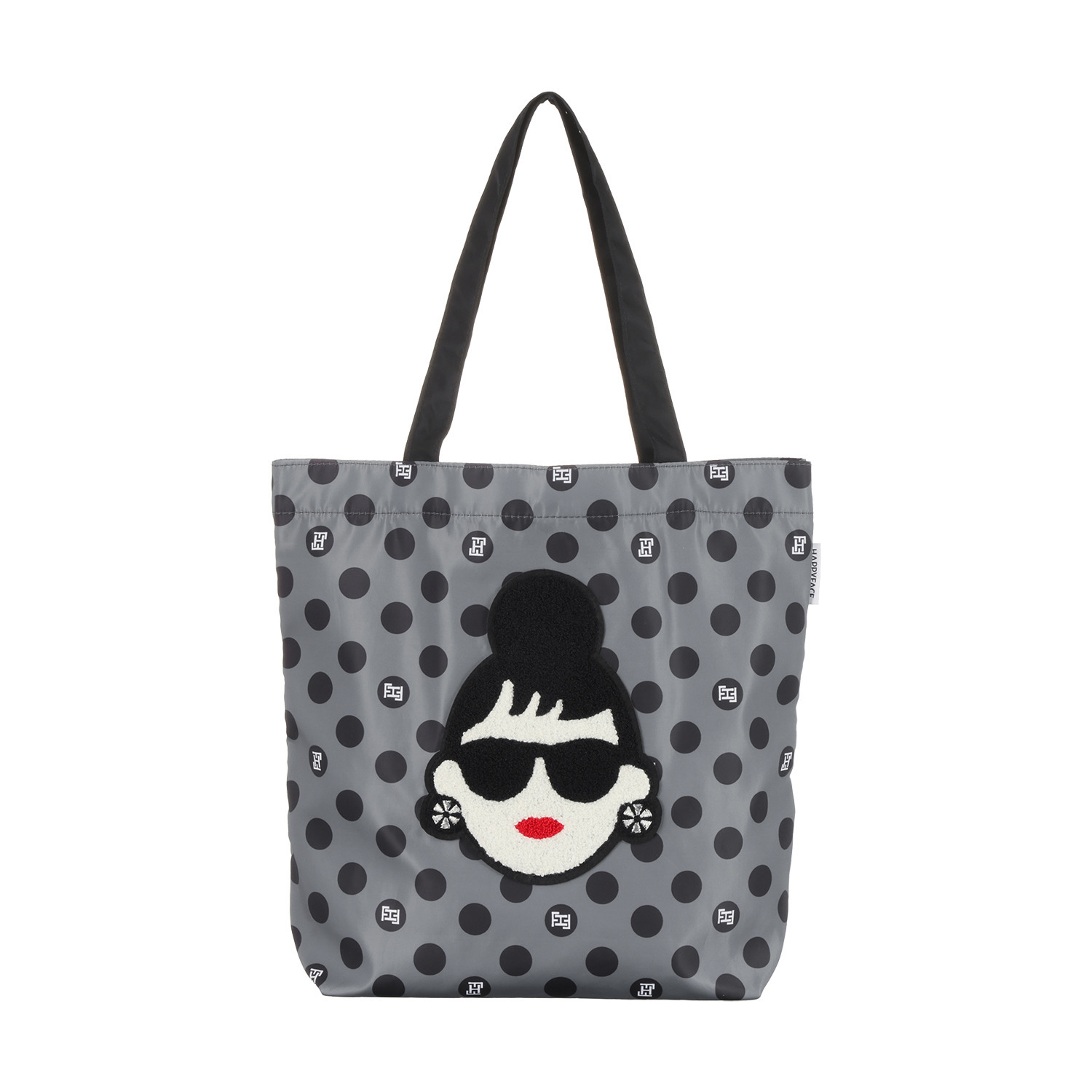 ＜フェイス＞ はっ水 ハッピーフェイス レディーエマ 相良刺しゅう トートバッグ 