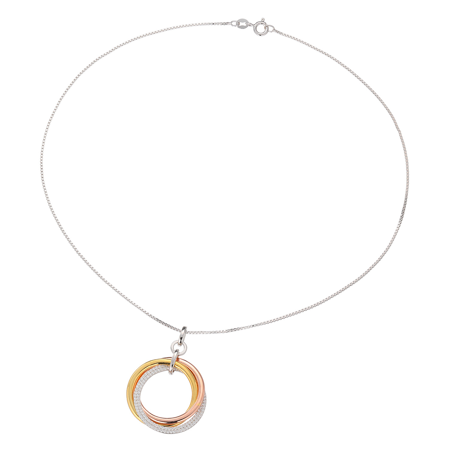 ニューヨークからの贈り物 シルバー　ＣＺ ニューヨーク・ エクセプショナル・ カット（Ｒ） トリカラーペンダント