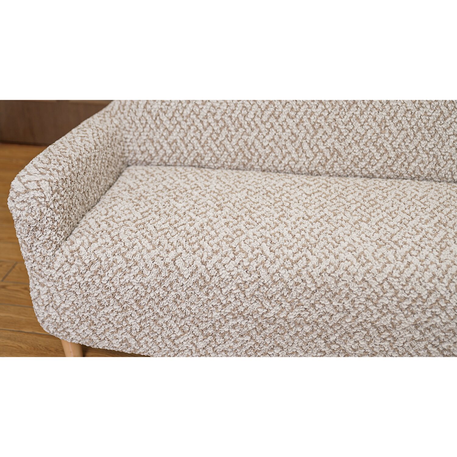 イタリア製 縦・横・ななめに伸びて ぴったりフィット シャーリングソファカバー 肘付きタイプ ＜４人掛け＞