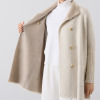 ネイチャーズ 無染色カシミヤ ダブルフェイス ポンチョ風コート