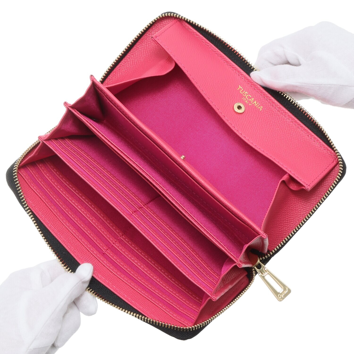 レザージュエルズ ギャレリア　ココリュクス イタリアンレザー ラウンドウォレット ＜キーホルダー付＞