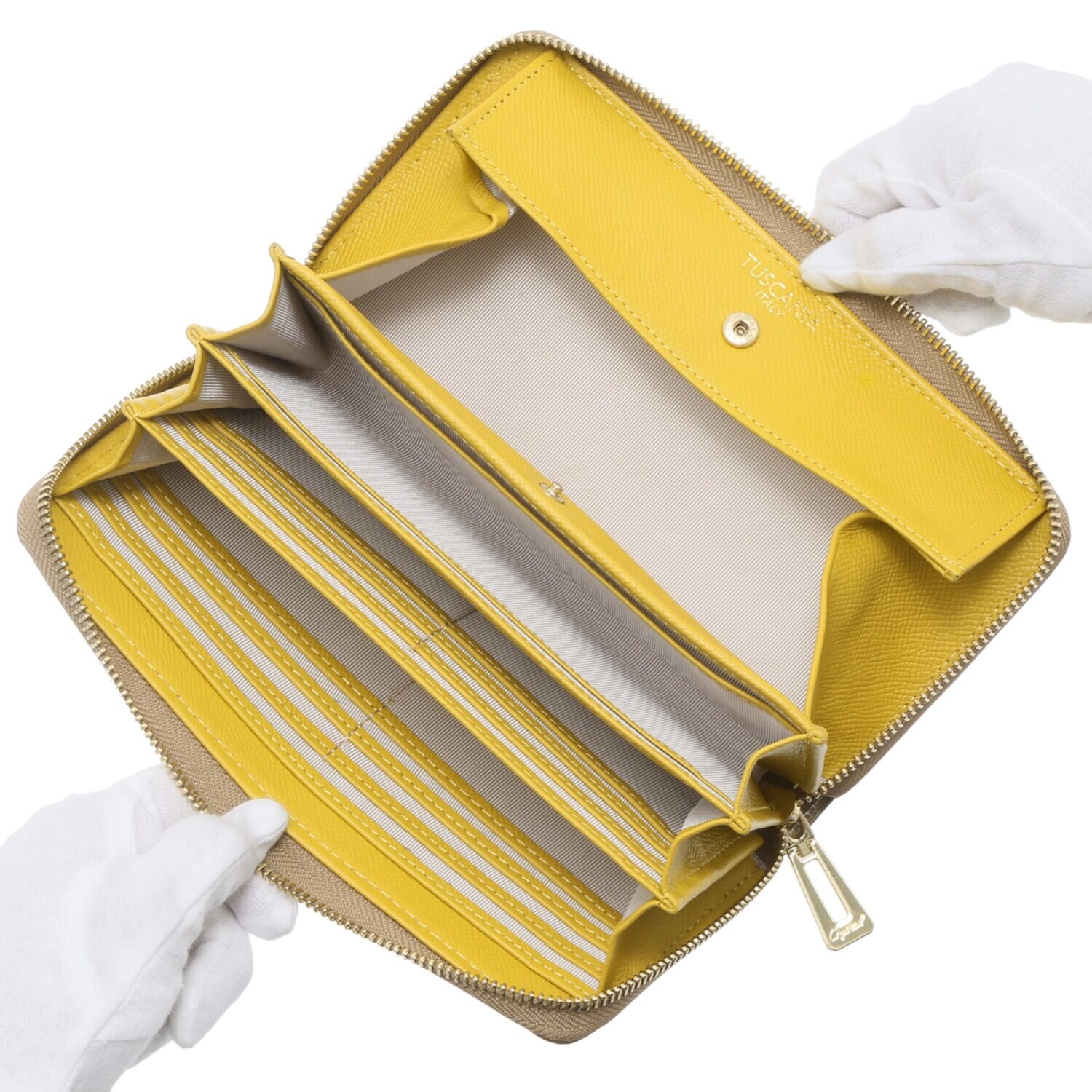 レザージュエルズ ギャレリア　ココリュクス イタリアンレザー ラウンドウォレット ＜キーホルダー付＞