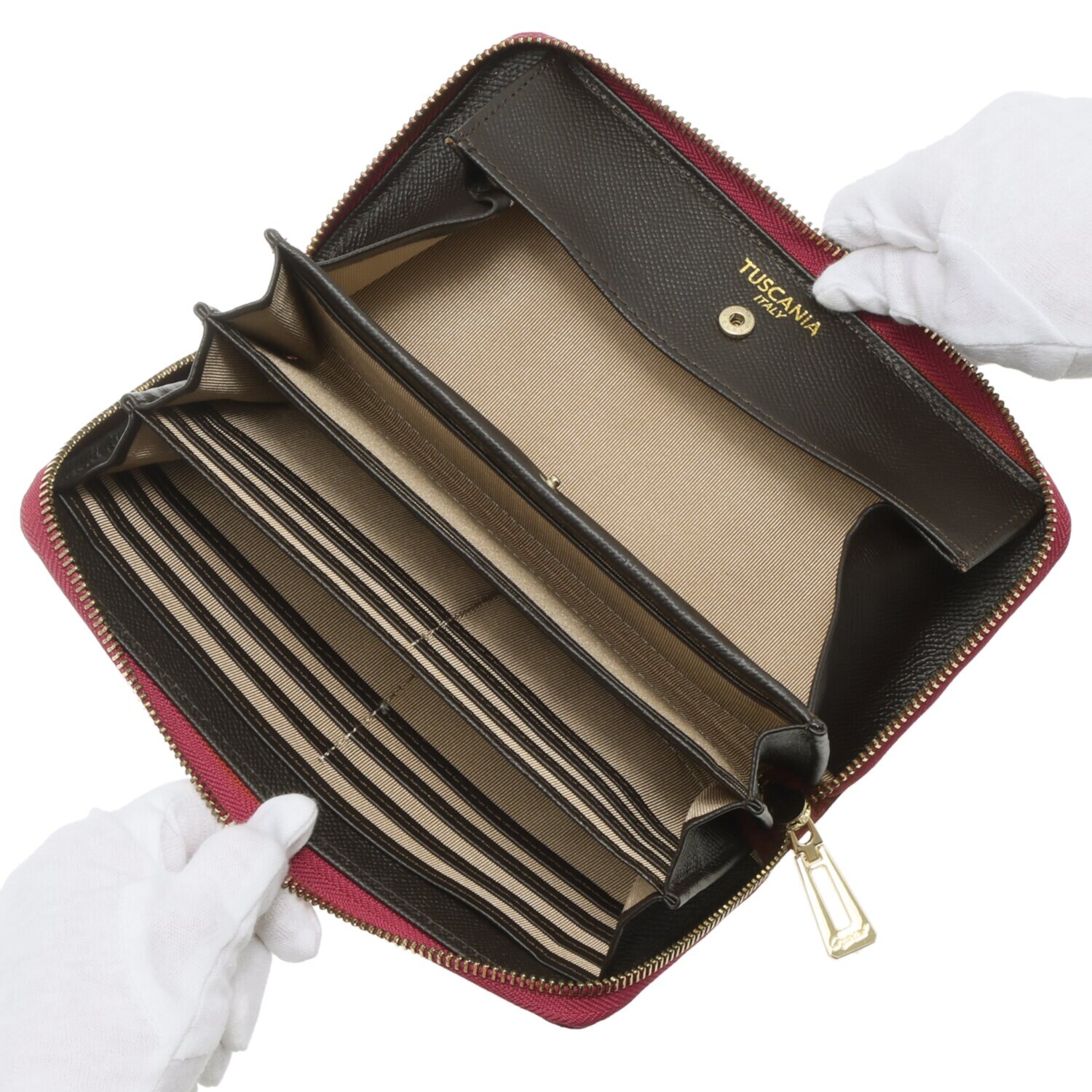 レザージュエルズ ギャレリア　ココリュクス イタリアンレザー ラウンドウォレット ＜キーホルダー付＞