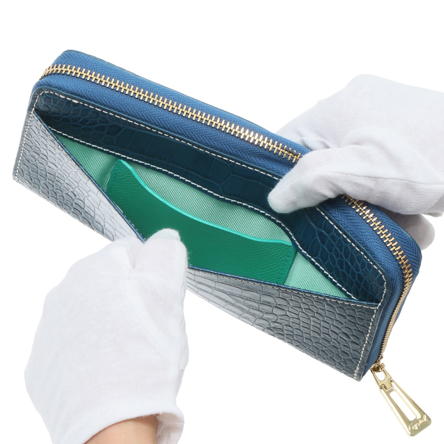 レザージュエルズ ギャレリア　ココリュクス イタリアンレザー ラウンドウォレット ＜キーホルダー付＞