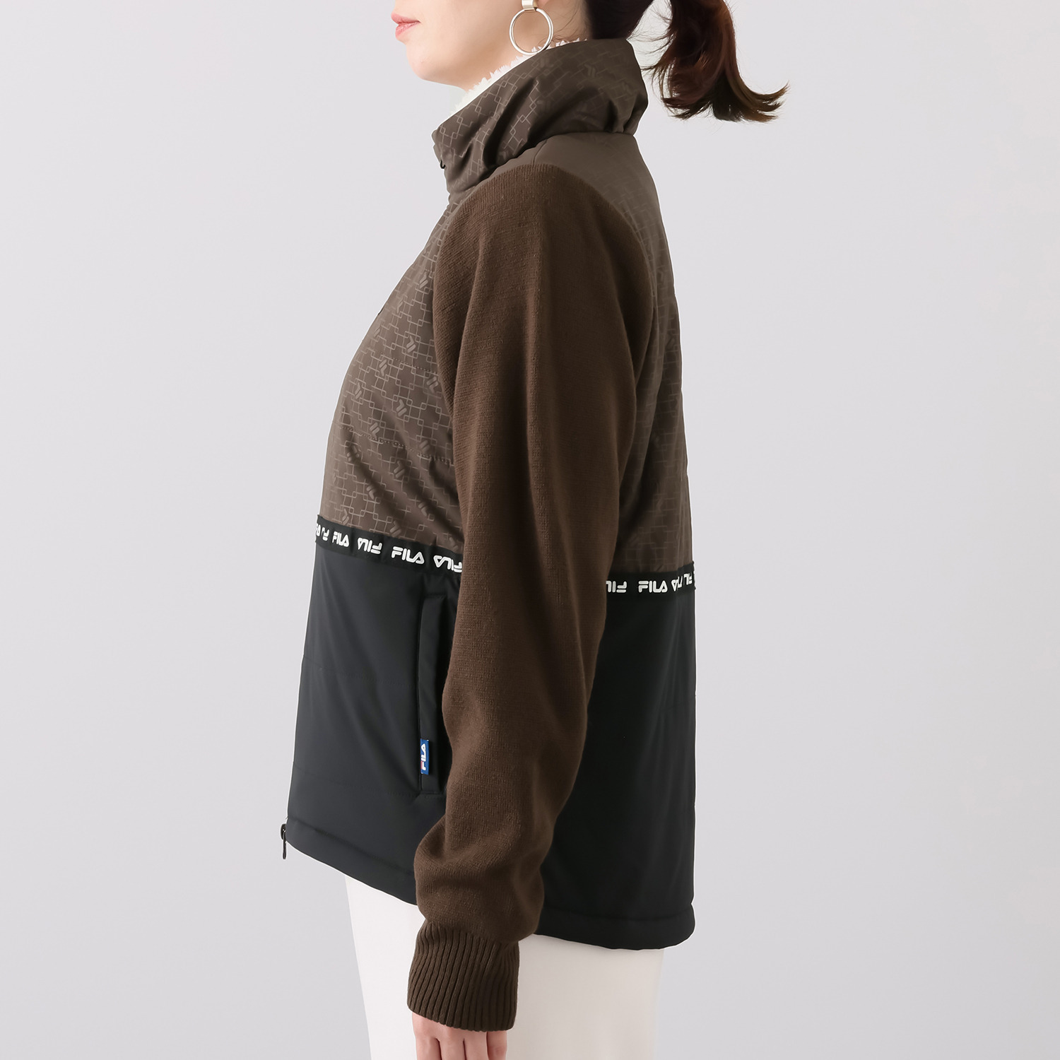 フィラ 袖ニット切替 中綿入りブルゾン