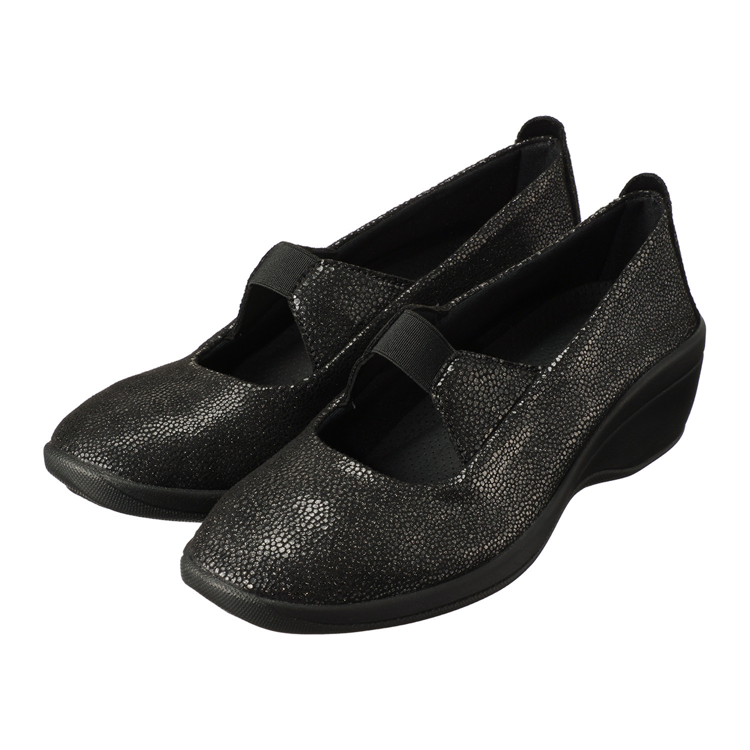 アルコペディコ ピタッとフィット 超軽量洗える ウェッジソールパンプス