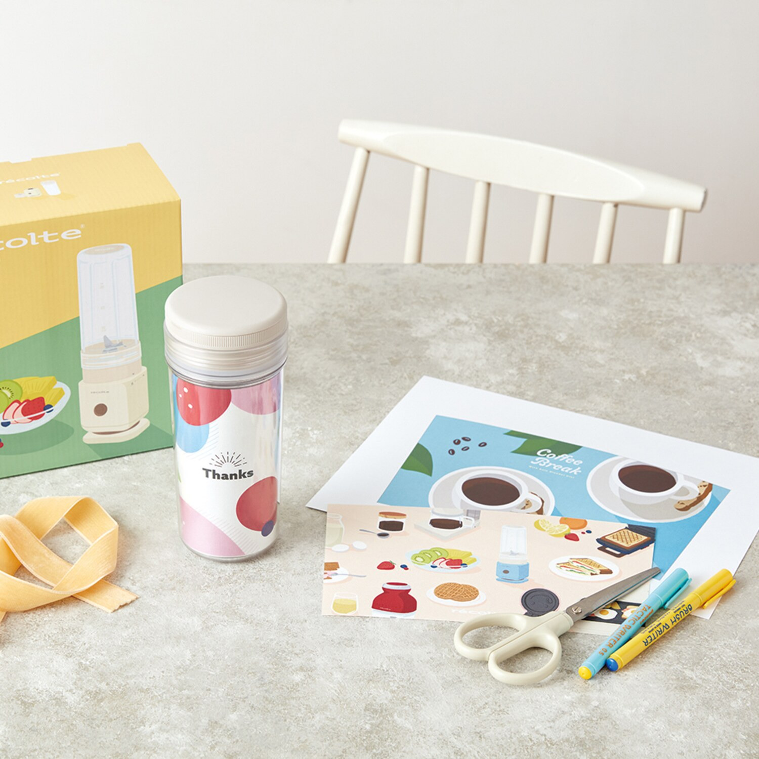 レコルト コンパクトでパワフル！ ソロブレンダーシエル 持ち運べてそのまま飲める ボトル２個特別セット