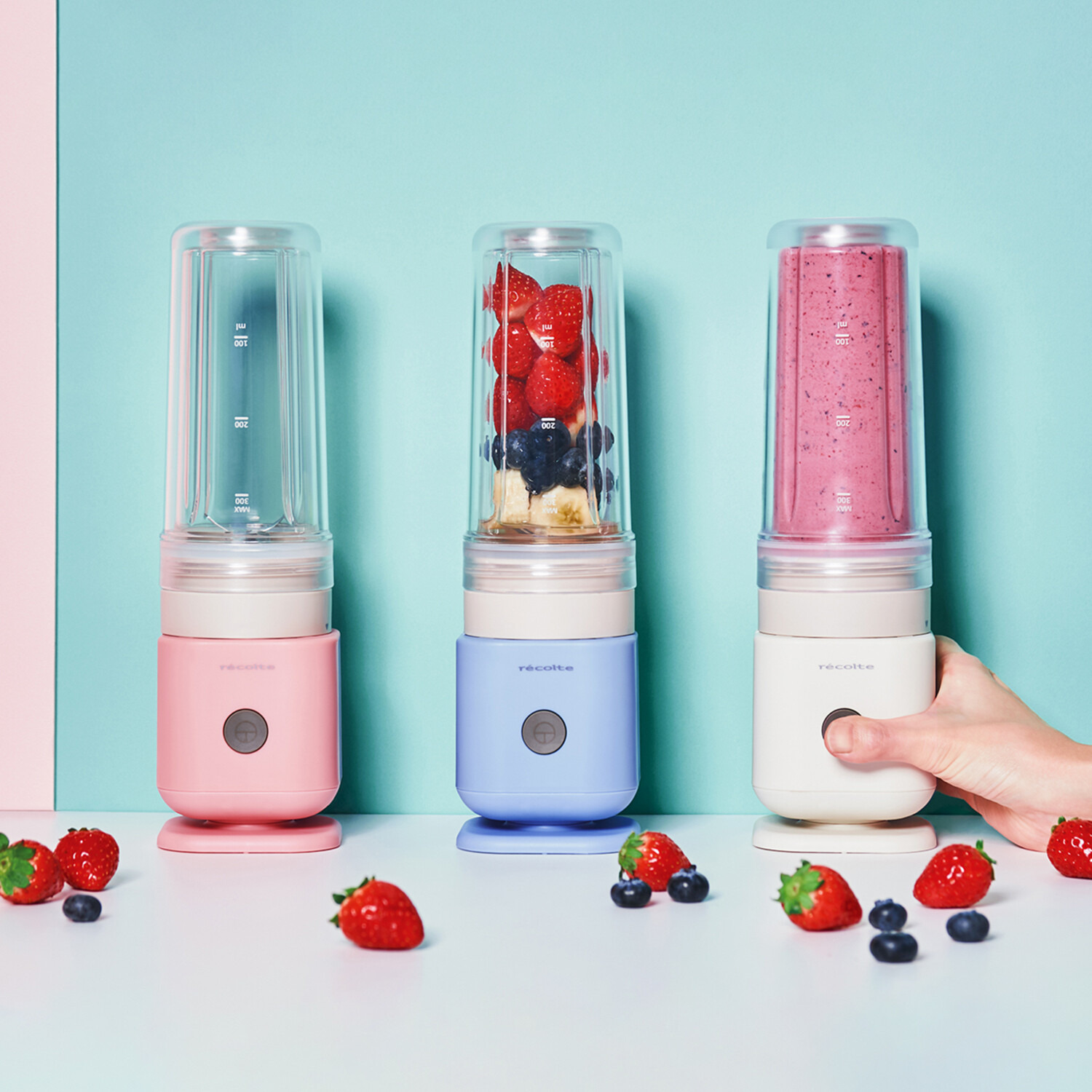 レコルト コンパクトでパワフル！ ソロブレンダーシエル 持ち運べてそのまま飲める ボトル２個特別セット