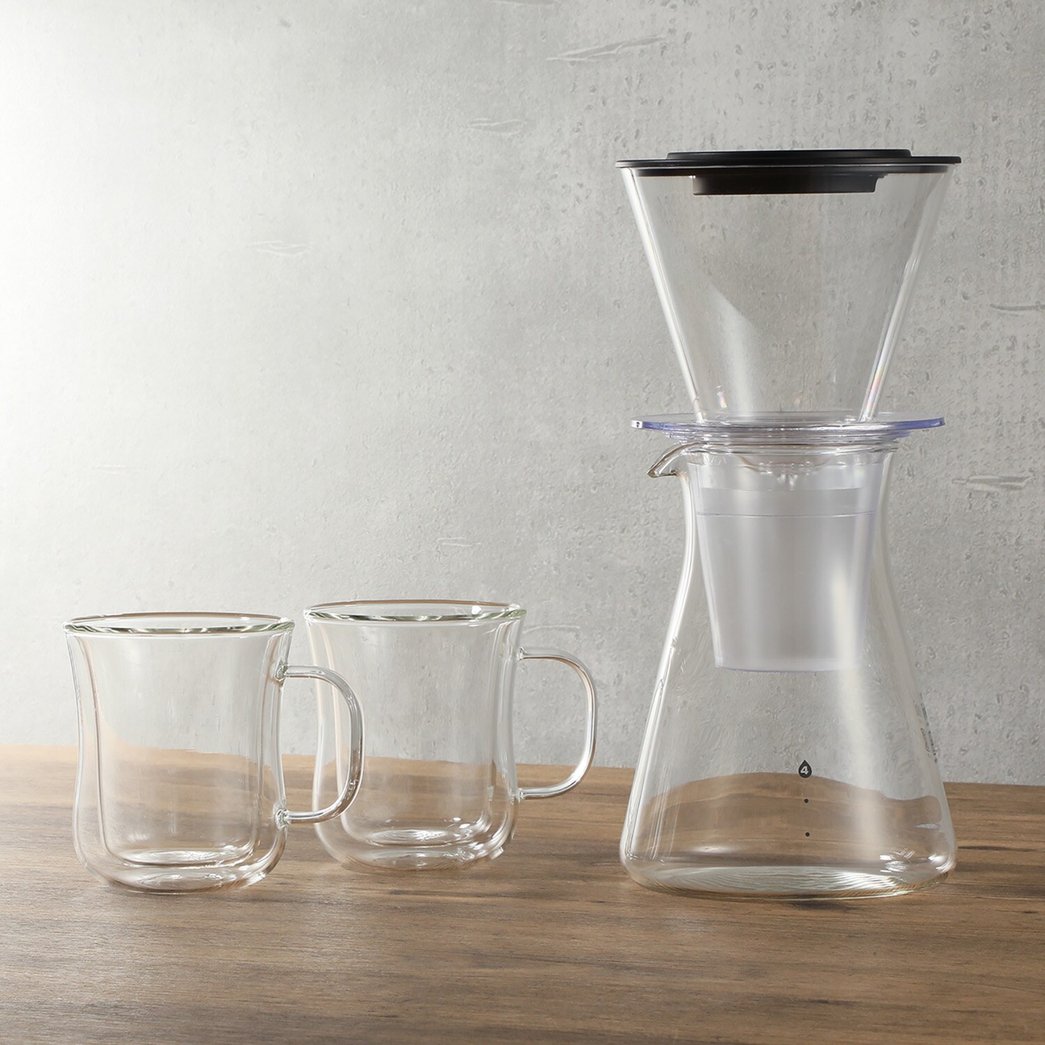 イワキ　ウォータードリップ　コーヒーサーバー＆エアマグ２個セット