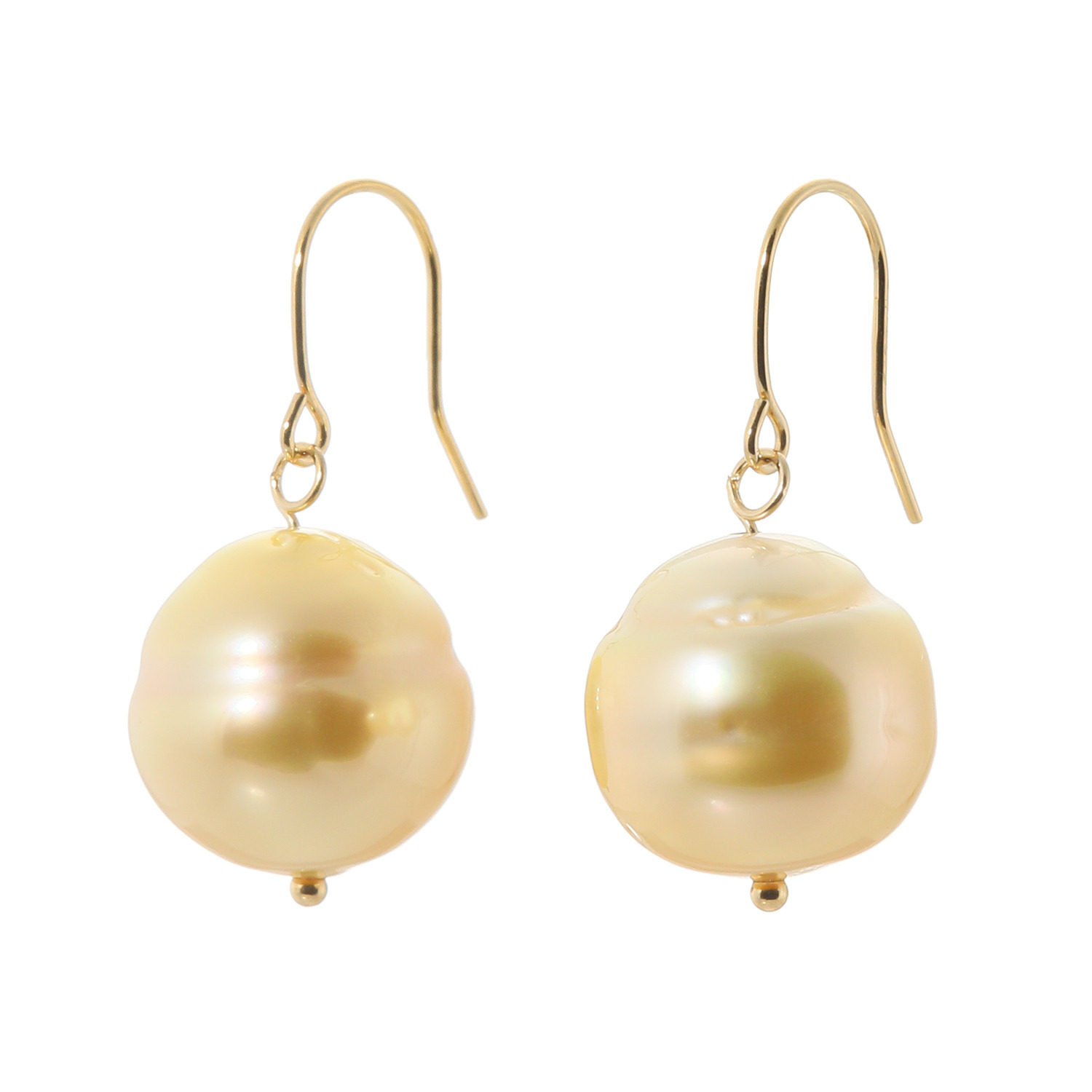 ジュペレ　ジョーヌ １０Ｋ ゴールデン白蝶パール スウィングピアス