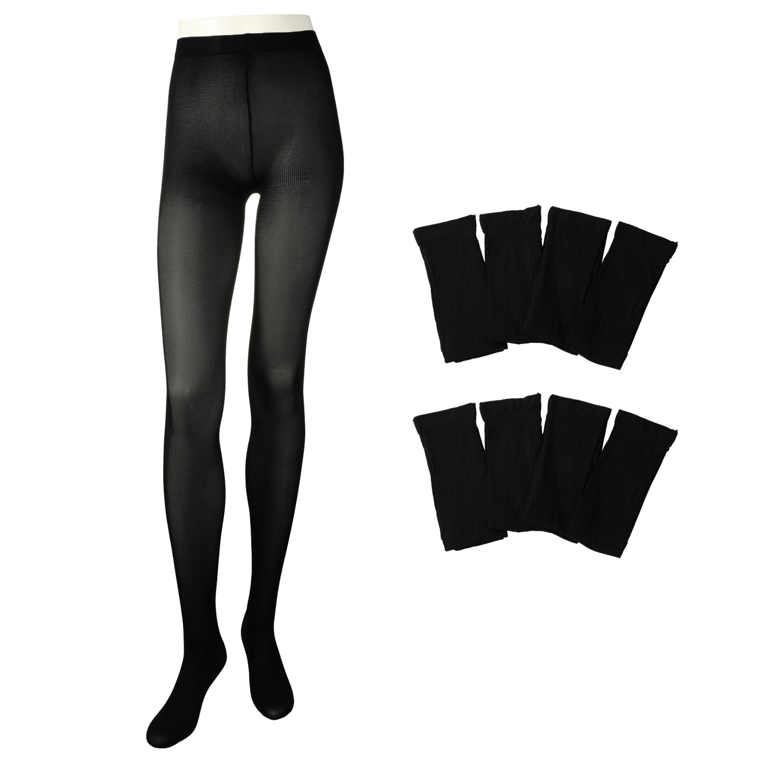 福助 透けにくくコーデしやすい ８０デニールタイツ 同色９足セット