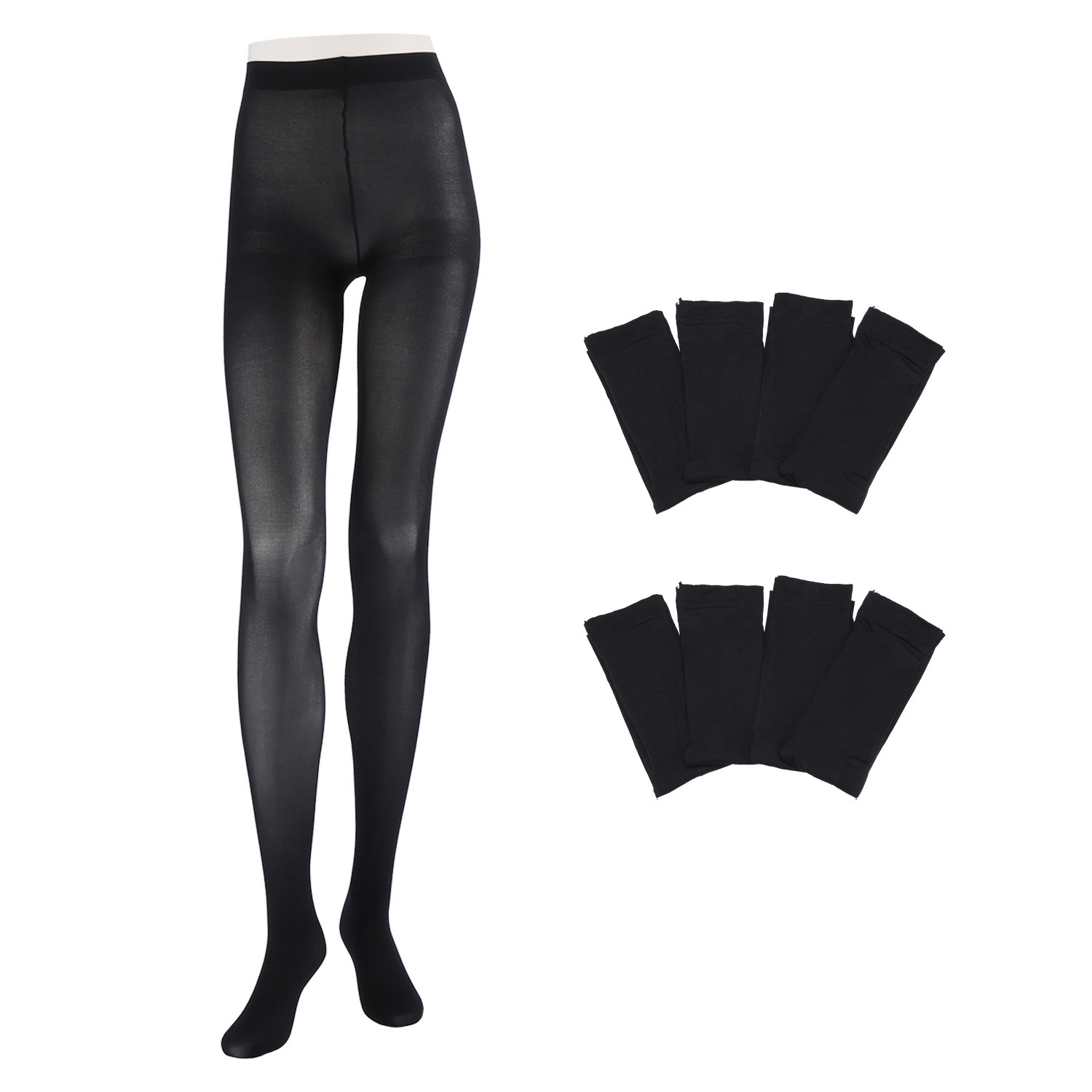 福助 きれいに透けて 上品にはける ５０デニールタイツ 同色９足セット