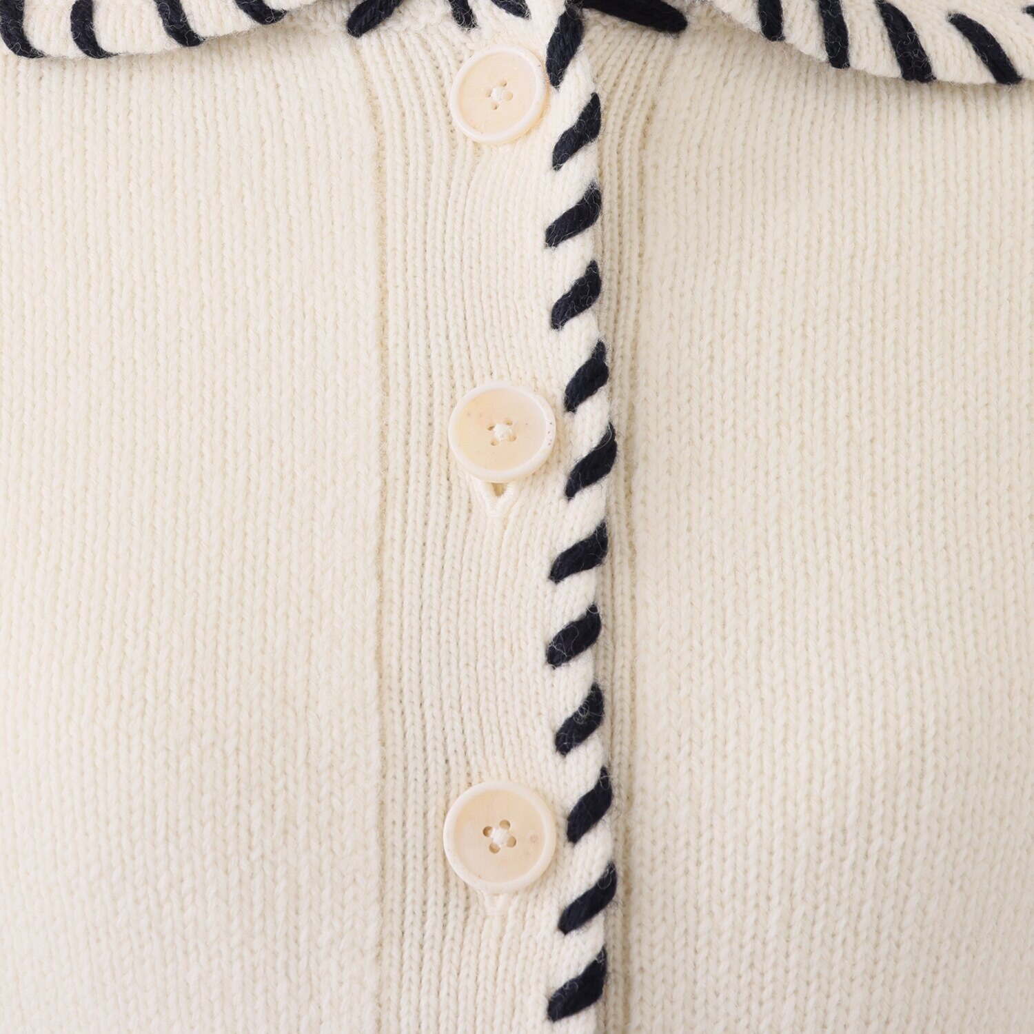 モカサン　ジュンコシマダ ステッチデザイン ニット ジャケットカーディガン