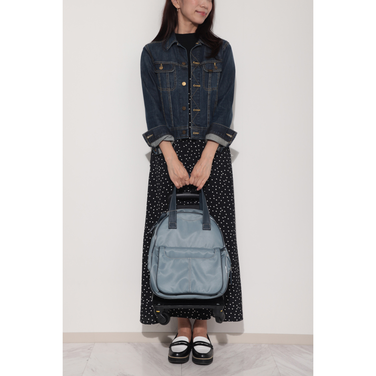 マドモワゼル　ザザ はっ水ナイロン ボストン型キャリーバッグ