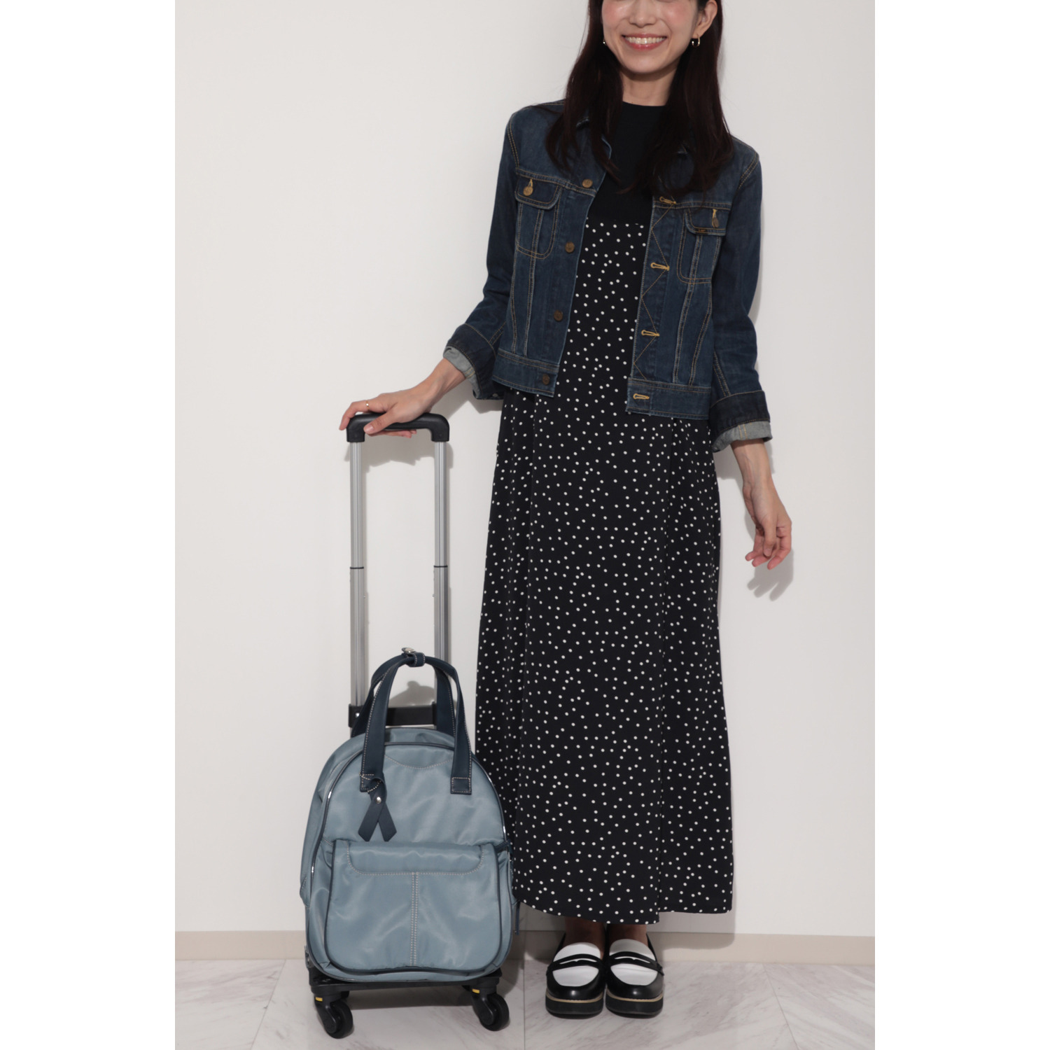 マドモワゼル　ザザ はっ水ナイロン ボストン型キャリーバッグ