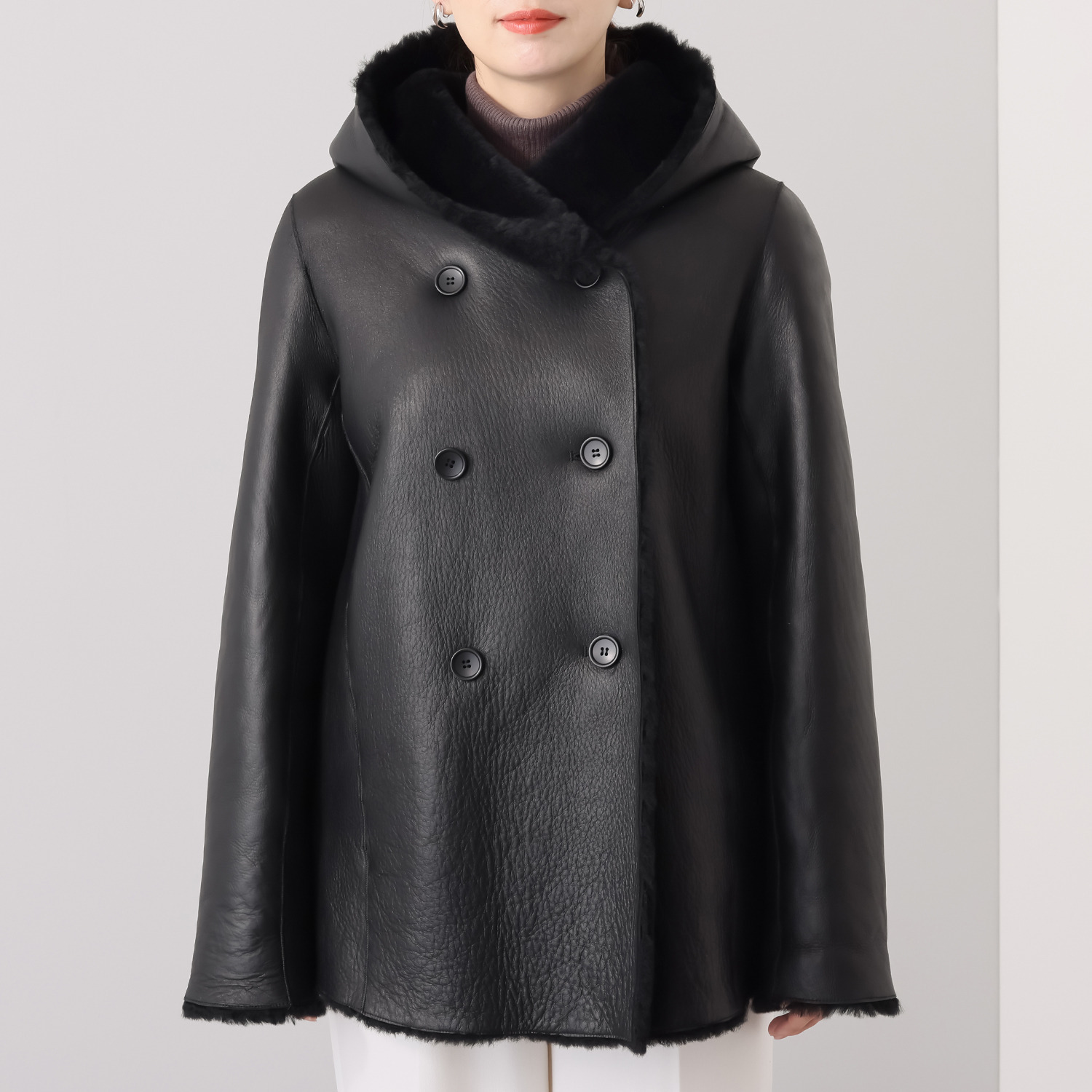 インプレッション　バイ アツロウ　タヤマ ムートン ショートコート