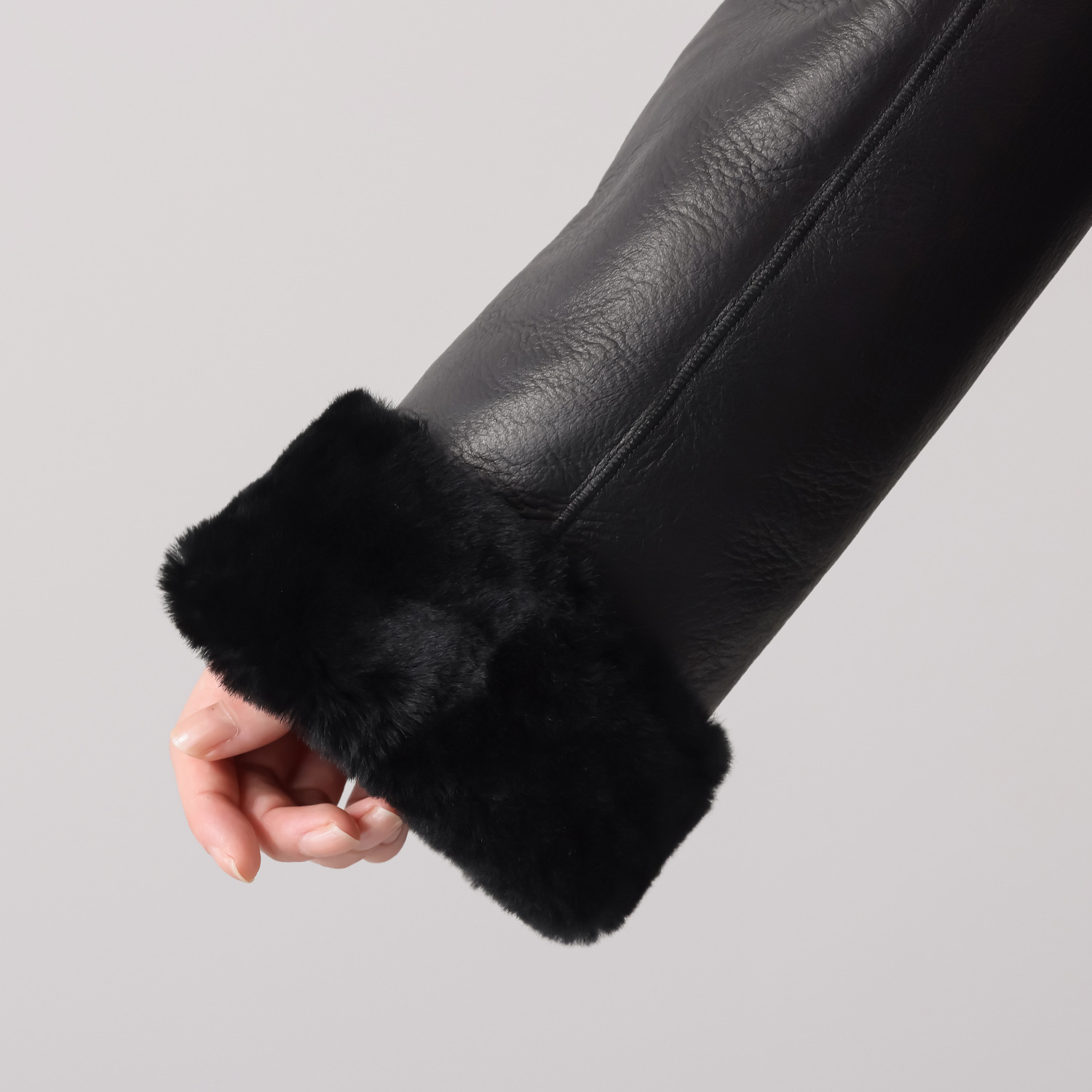 インプレッション　バイ アツロウ　タヤマ ムートン ショートコート