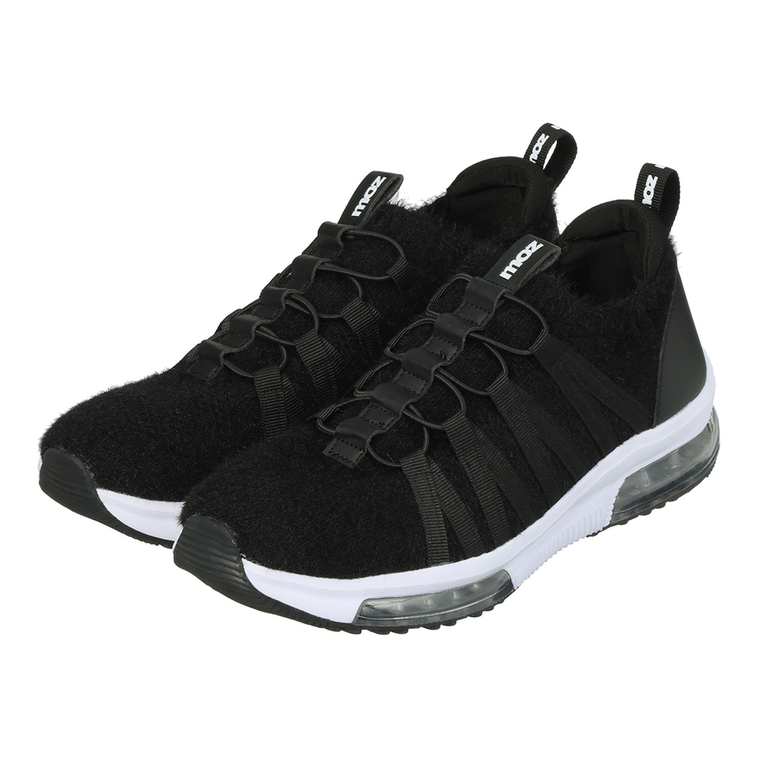 モズ ふわふわニット使用 ダブルエアソール 軽量スニーカー