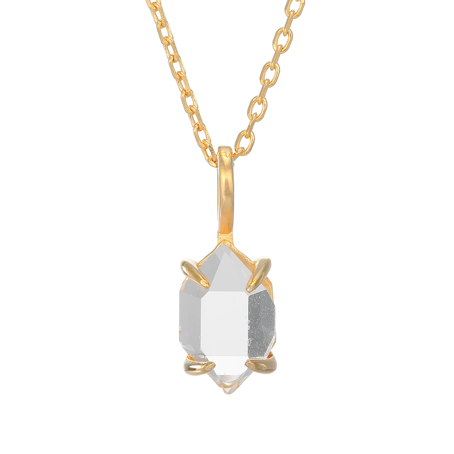 ハーキマーダイヤモンド １０ｍｍＵＰ ロッククリスタルクォーツ ソリティアペンダント