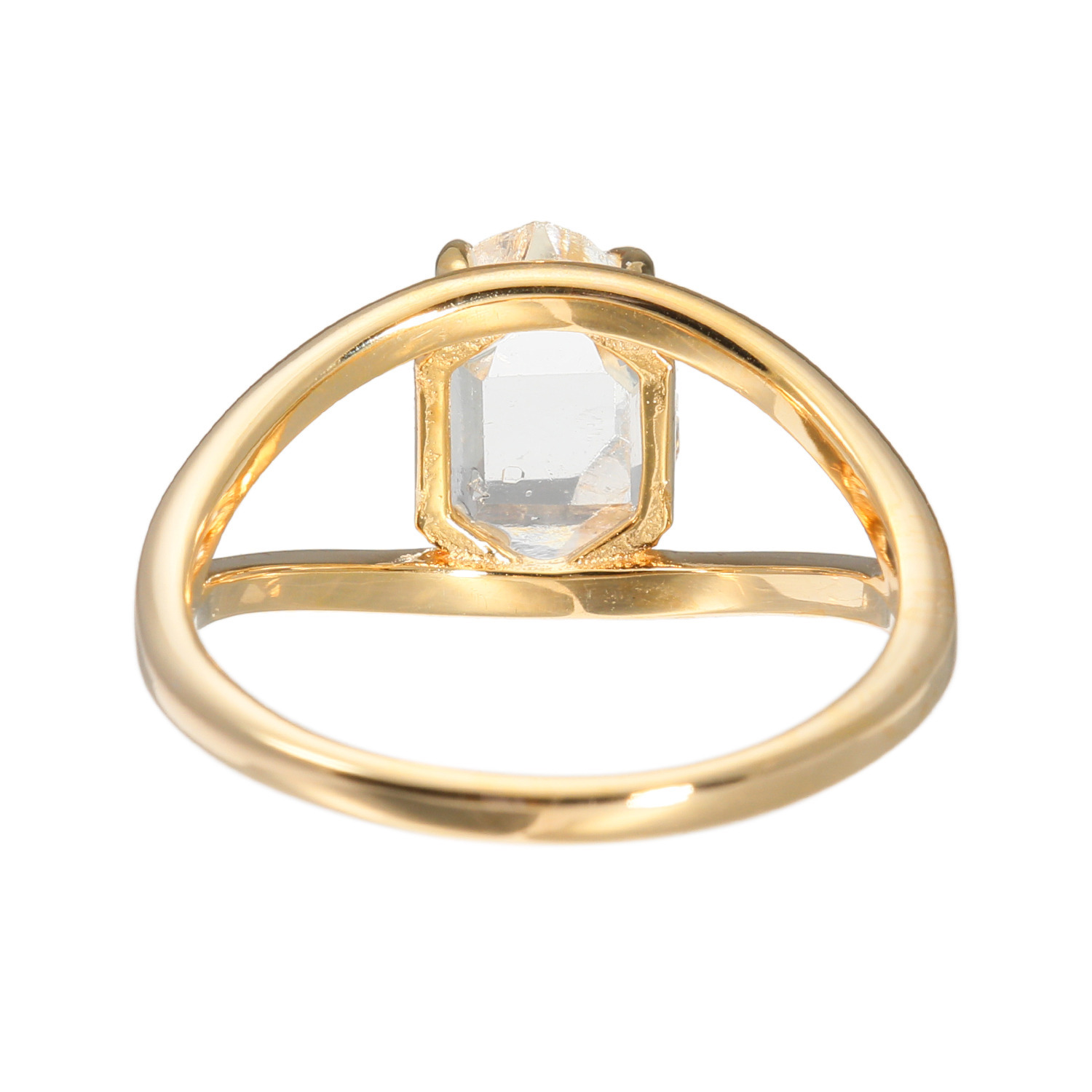 ハーキマーダイヤモンド ９ｍｍＵＰ ロッククリスタルクォーツ ダブルラインリング “イーヴィルアイ”