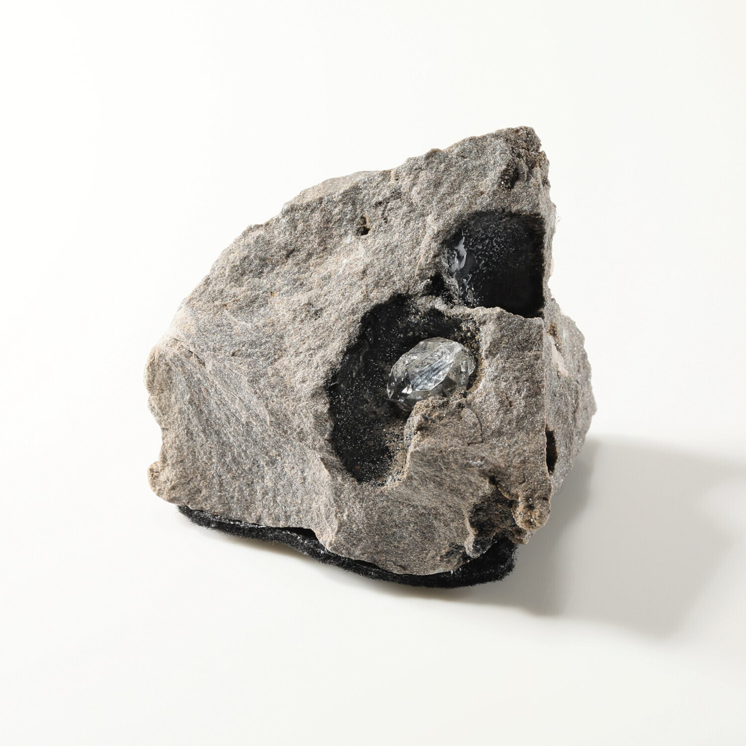 ハーキマーダイヤモンド ロッククリスタルクォーツ 母岩付 天然原石オブジェ