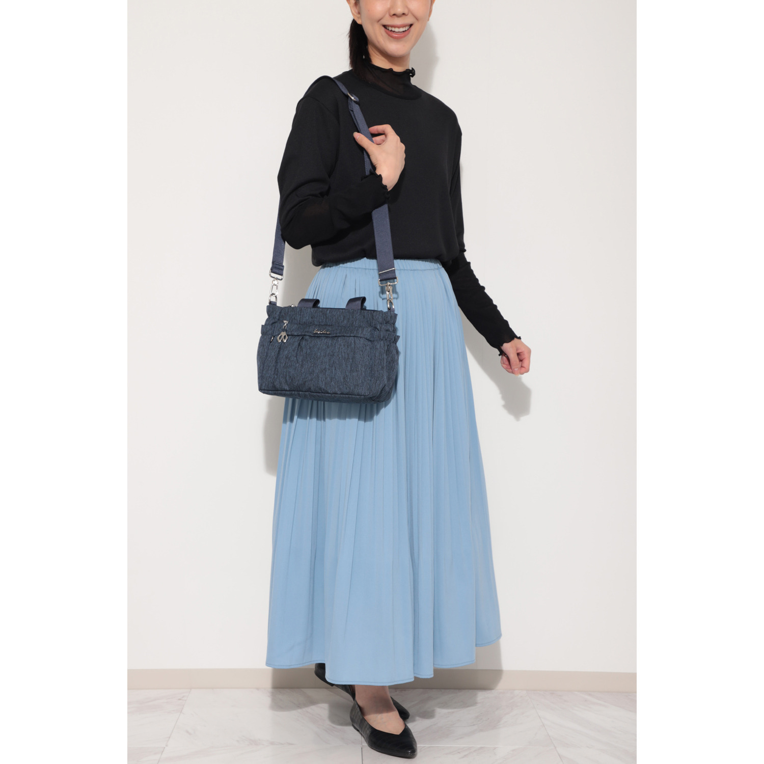 ビサイユ はっ水 “タック＆プリーツ” ２ウェイバッグ ＜Ｓ＞