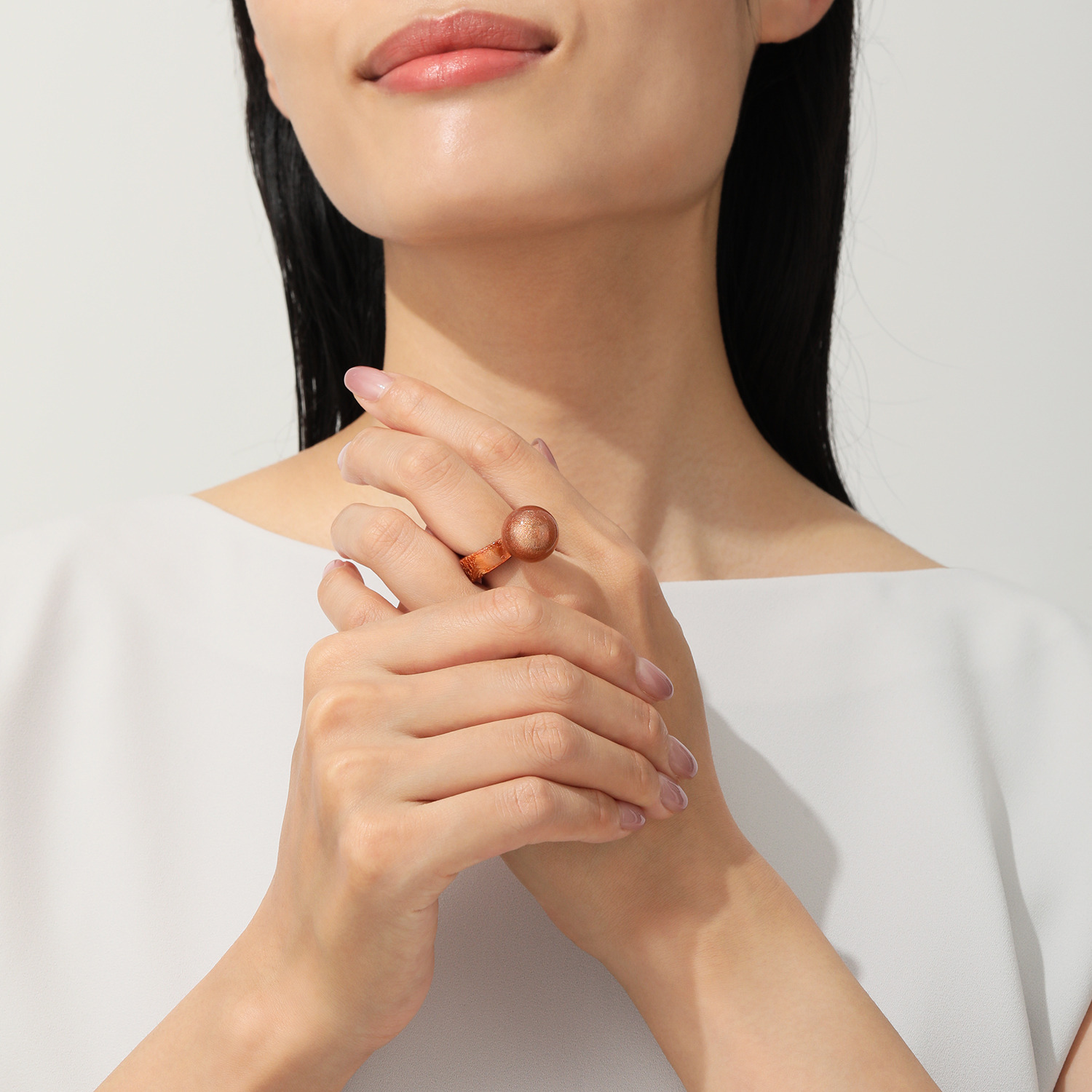 シスカ レジン 丸玉リング ２個セット