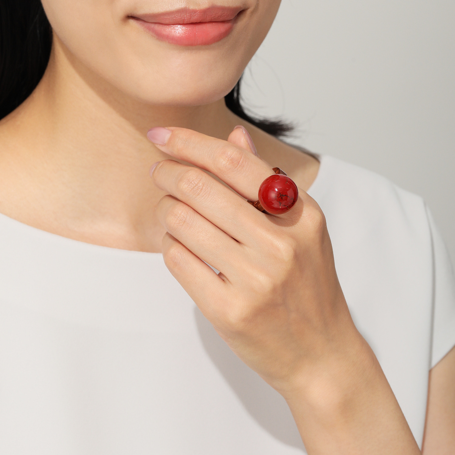 シスカ レジン 丸玉リング ２個セット