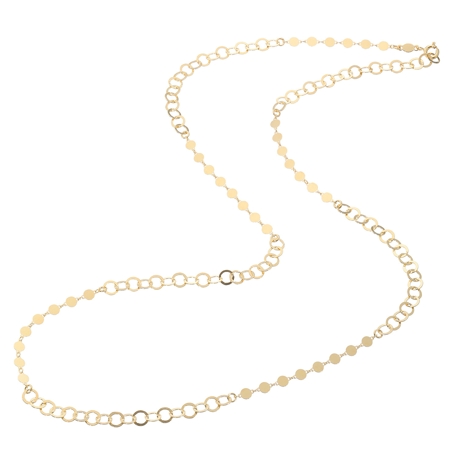 アルジェント イタリアーノ シルバー リンクデザイン ロングネックレス