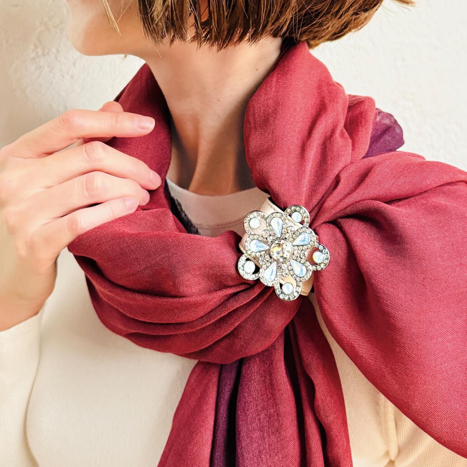 メイドバイスターズ ブローチにもなる ワンタッチストールバンド アレンジ用マグネット付