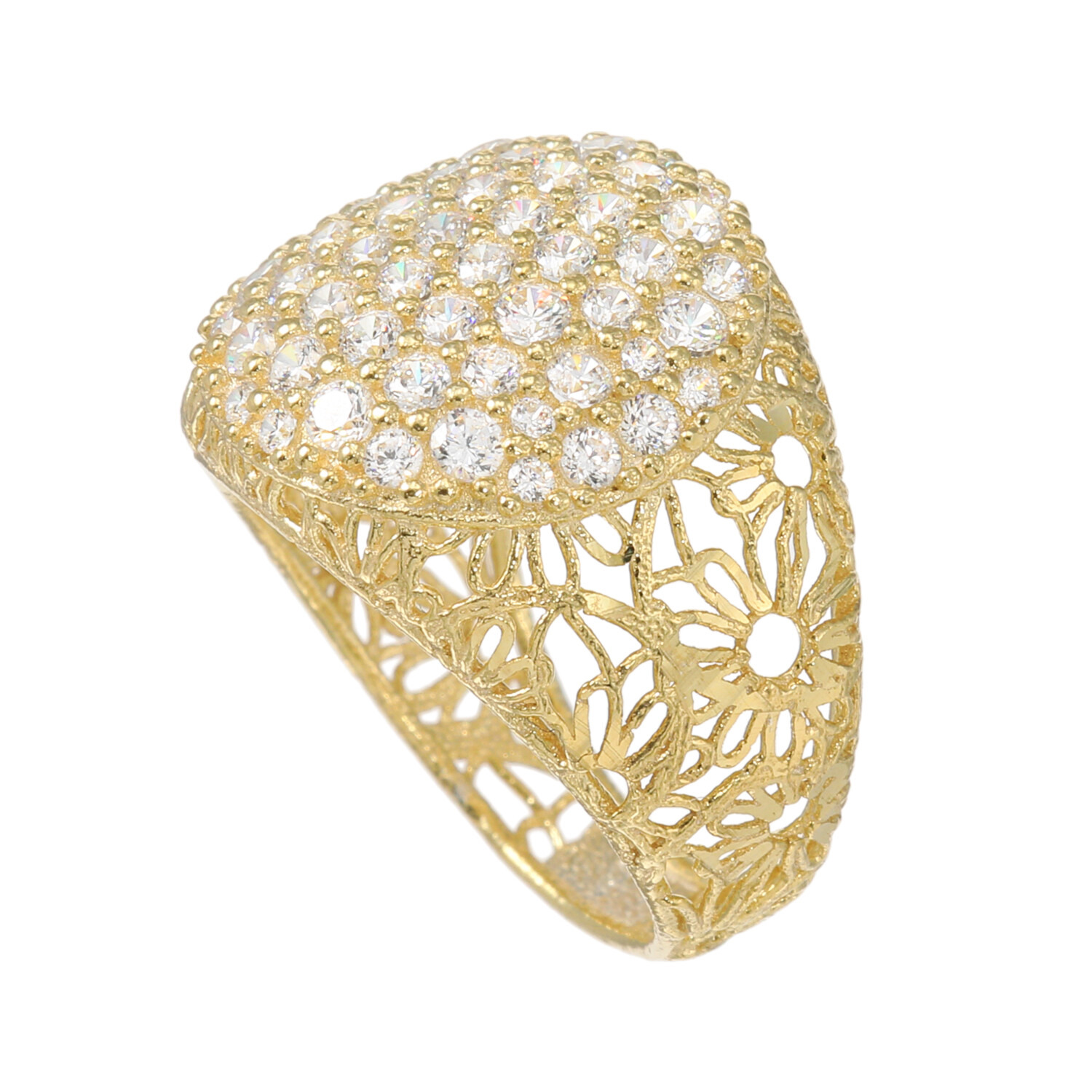 アルジェント イタリアーノ シルバー ＣＺ パヴェデザインリング