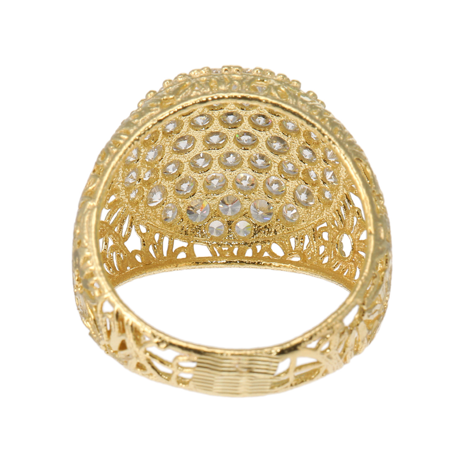 アルジェント イタリアーノ シルバー ＣＺ パヴェデザインリング