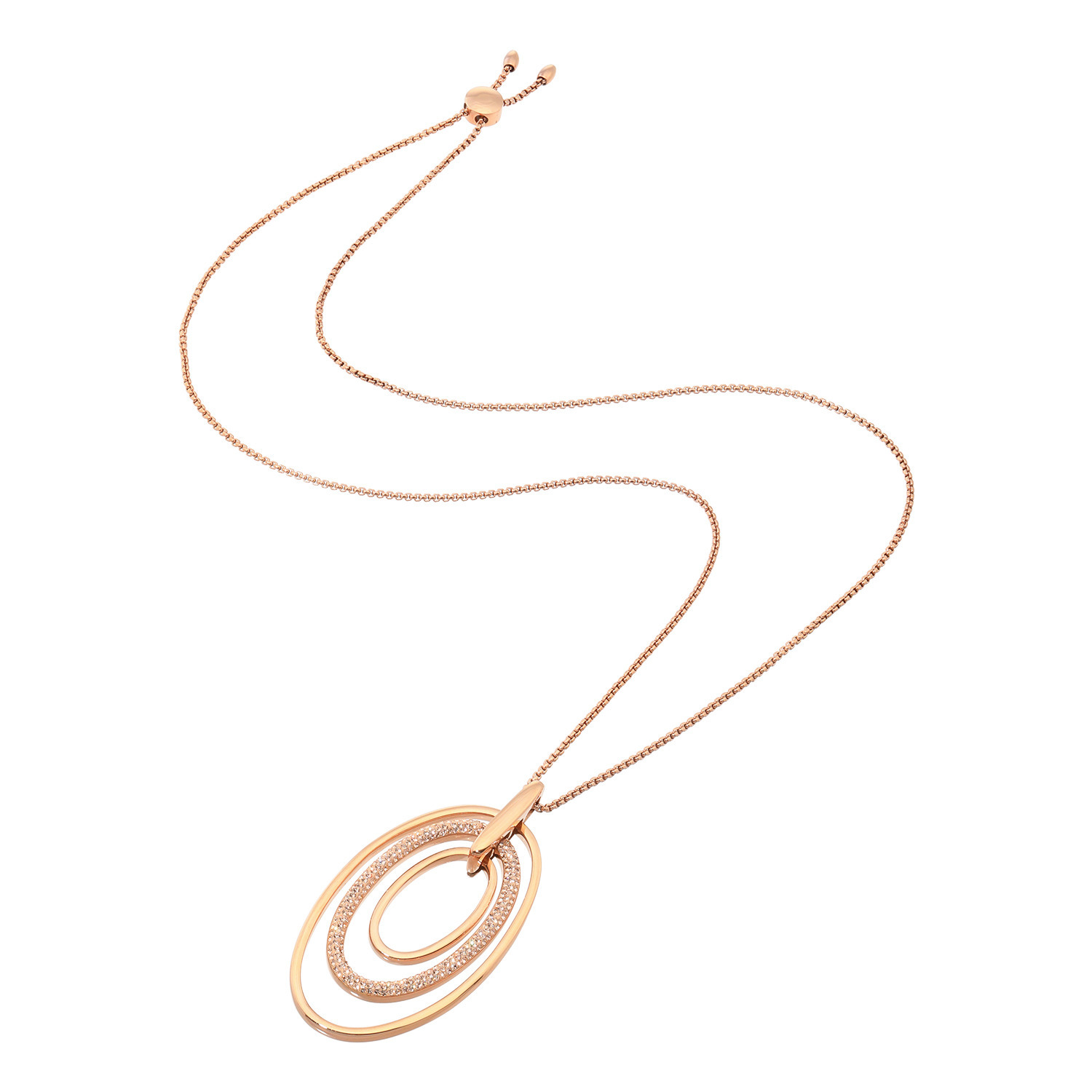 エービーステン ステンレス ビジュウ ループロングネックレス