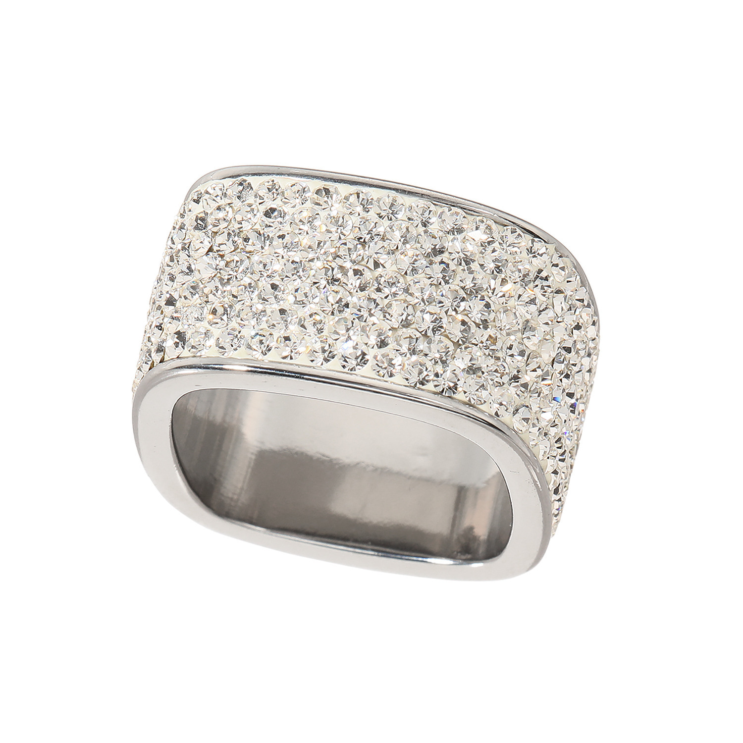 エービーステン ステンレス ビジュウ スクエアワイドリング