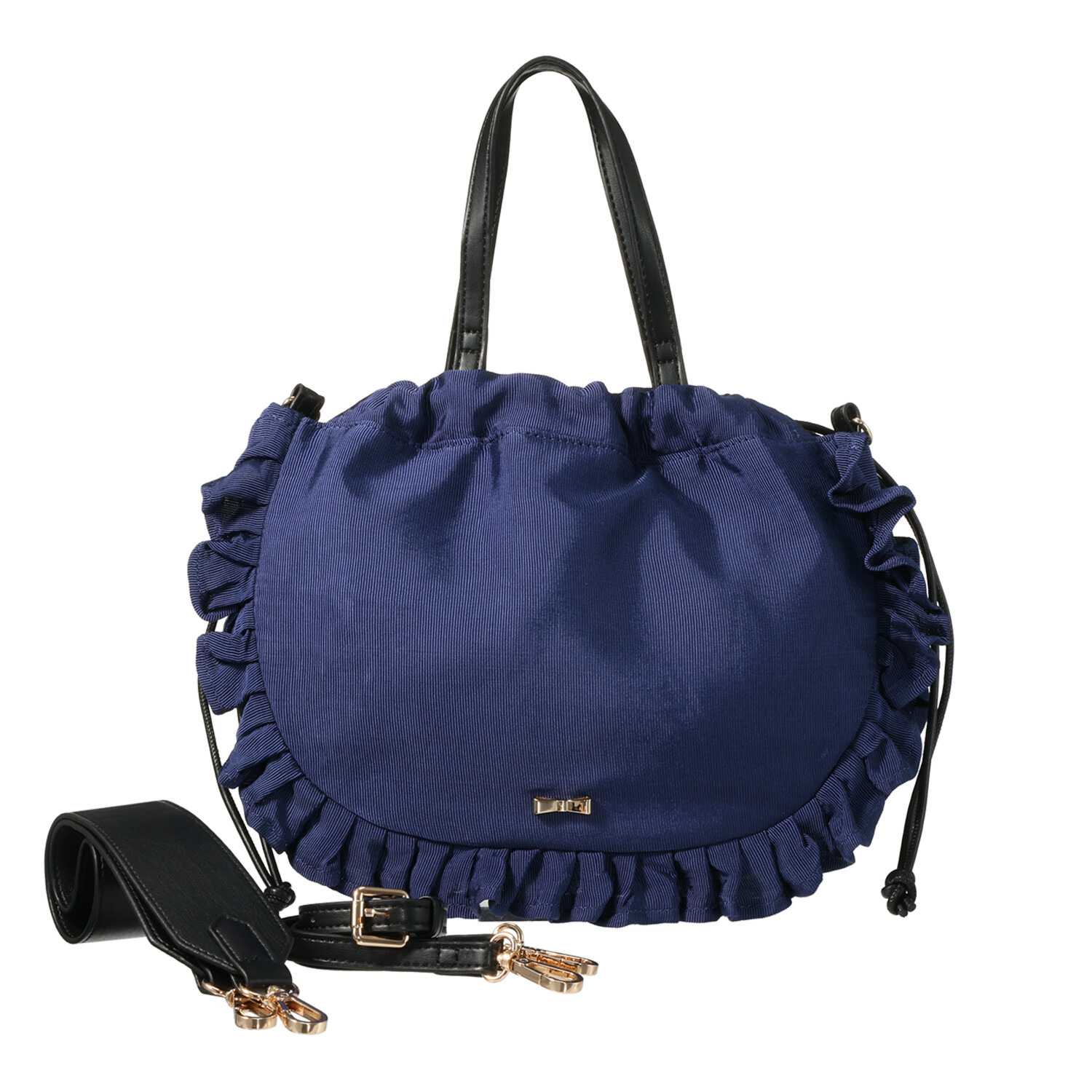 クーコ シャイニーグログラン マルチウェイ フリルバッグ