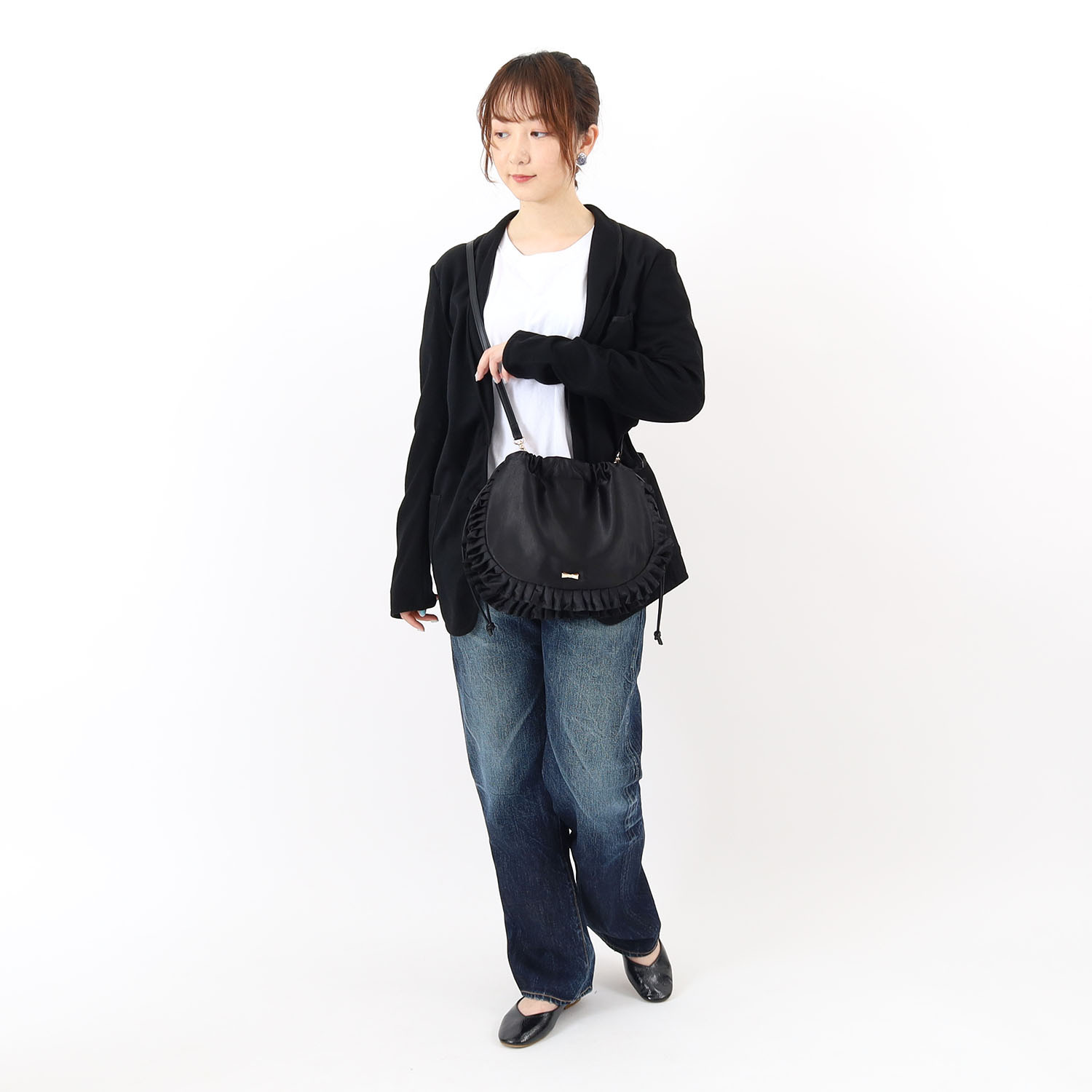 クーコ シャイニーグログラン マルチウェイ フリルバッグ