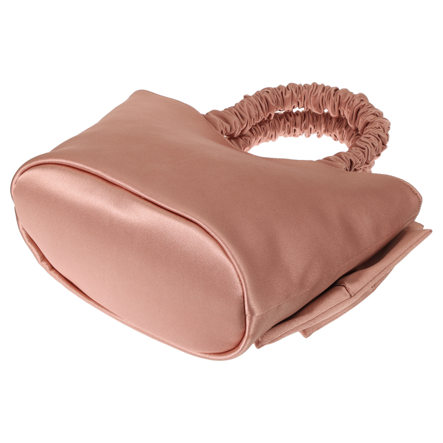 クーコ ギャザーハンドル リボンモティーフ トートバッグ