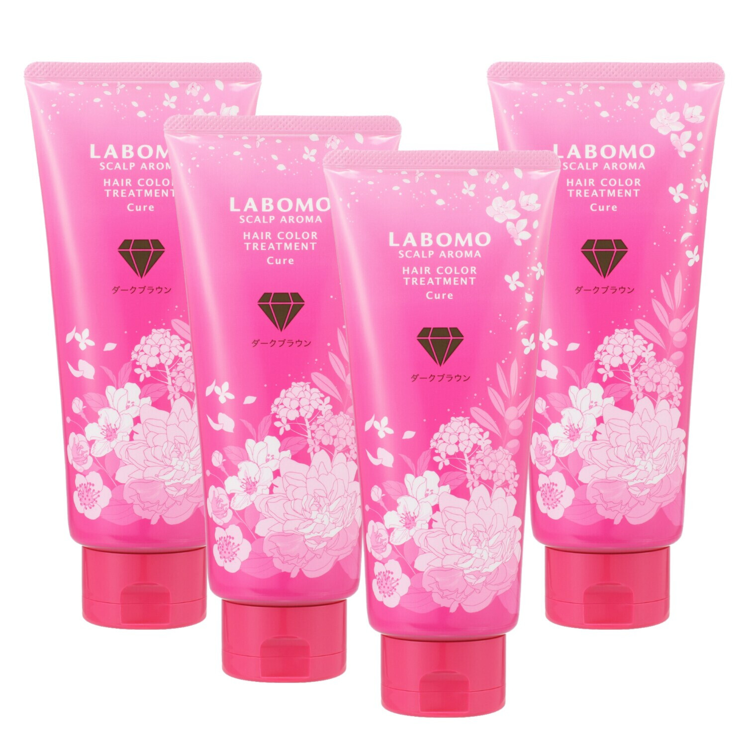 アートネイチャー ３分で簡単白髪染め＆ もっと艶めく髪色長続き ヘアカラー トリートメント　キュア ４本特別セット