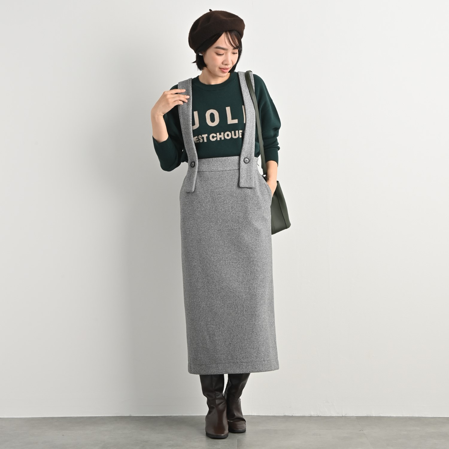 オン　ザ　エッジ ロゴアクセント ダブルジャガード なめらかな肌触り クルーネックプルオーバー