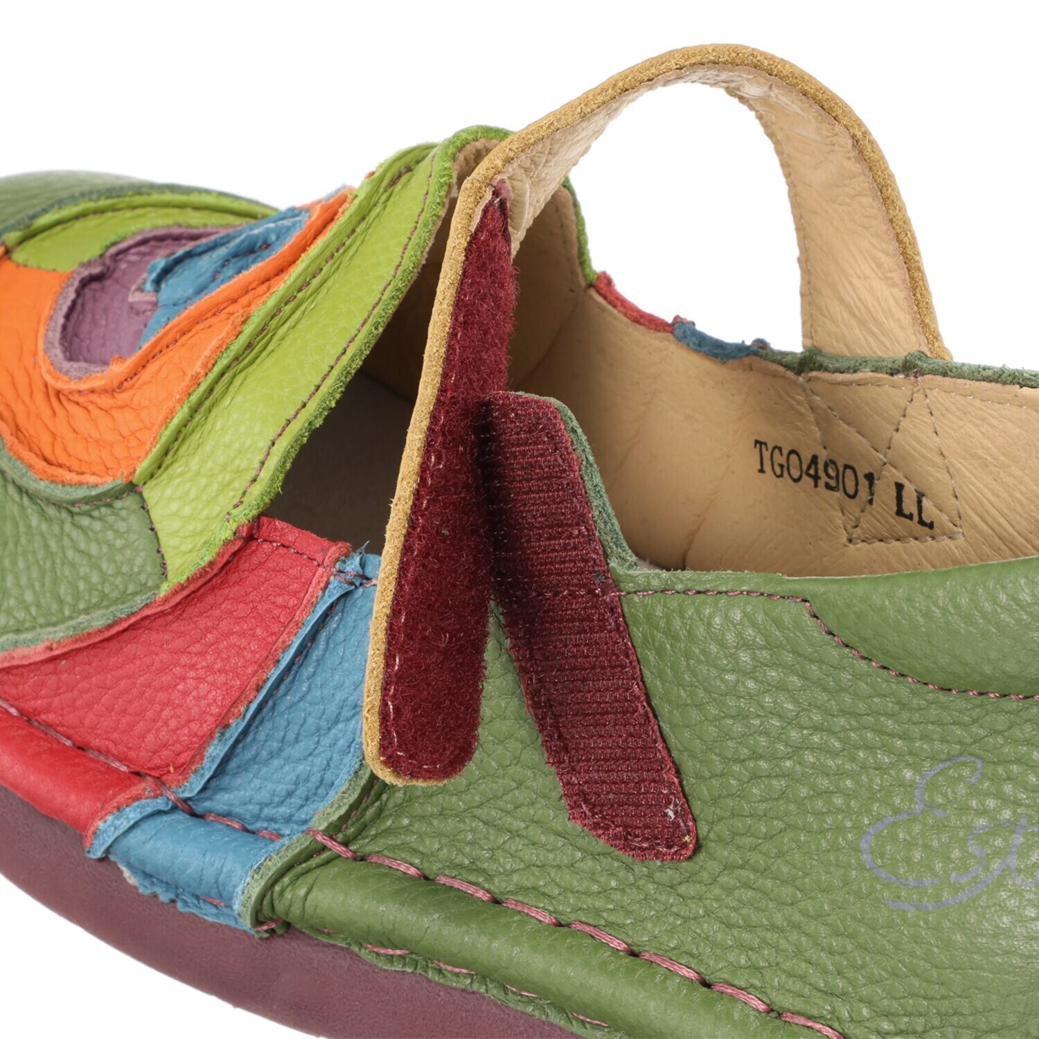 エスタシオン 牛革 うずまきデザイン ベルトシューズ 