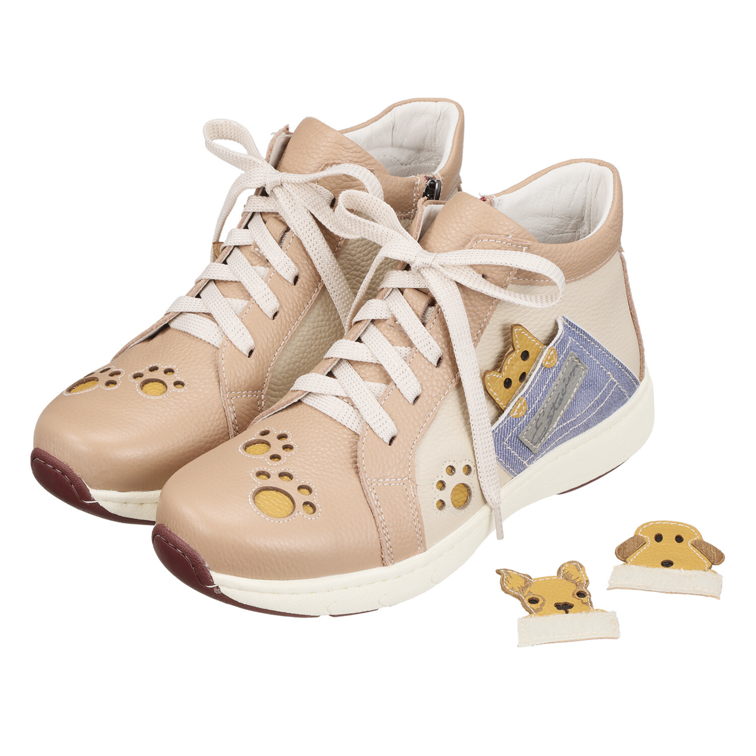 エスタシオン 空気循環ソール 牛革 アニマルモティーフ付 シューズ