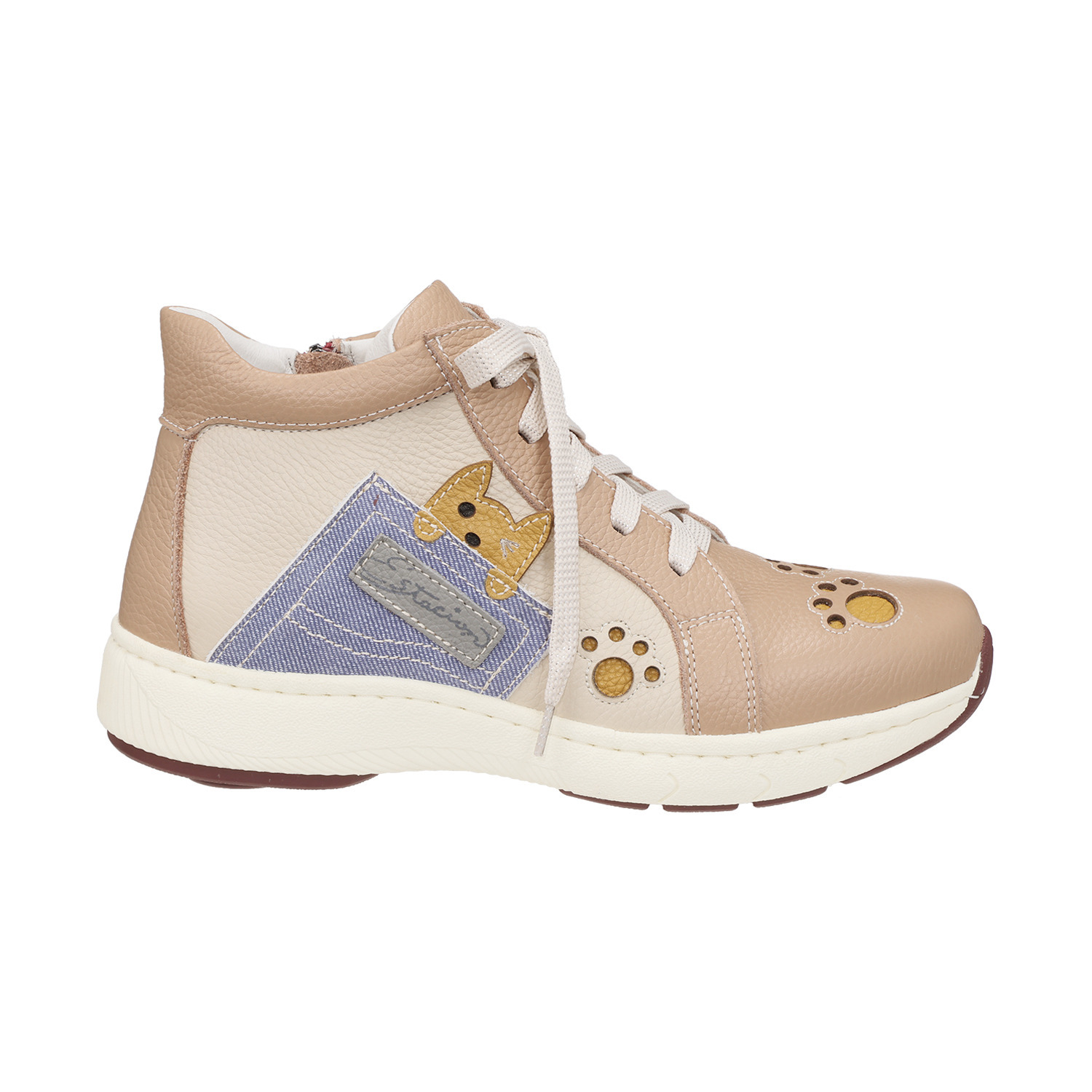 エスタシオン 空気循環ソール 牛革 アニマルモティーフ付 シューズ