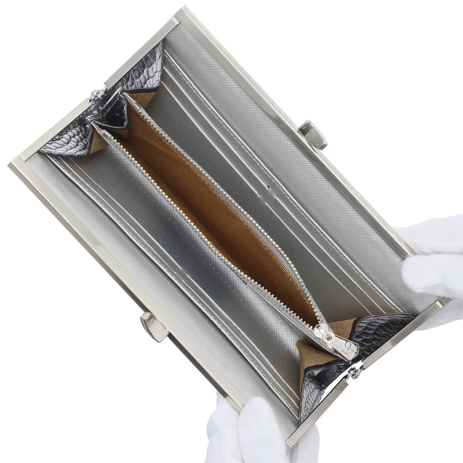 エーディーエムジェイ ＴＨＥ　ＢＥＥ イタリアンレザー 口金ウォレット